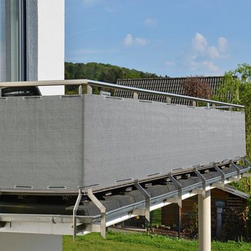 Hoberg Balkonsichtschutz Sicht- und Windschutz 90 x 500 cm Grau