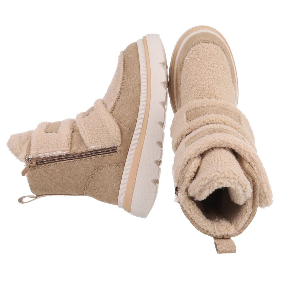 Ital-Design Sportliche Stiefelette mit Klettverschluss für Freizeit Plateau günstig online kaufen