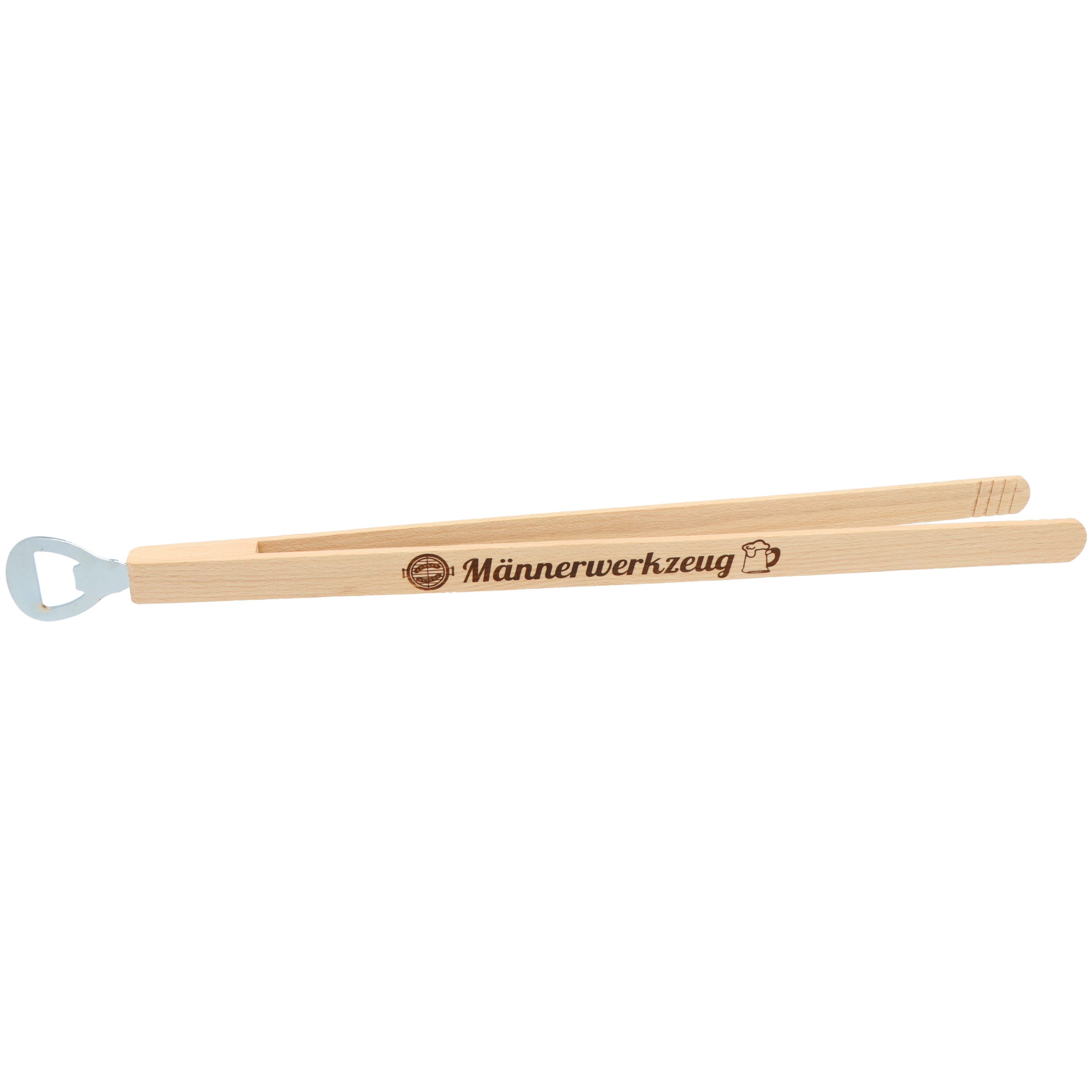 Spruchreif® Grillzange XL-Grillzange mit Flaschenöffner · Grillwerkzeug · Männergeschenk