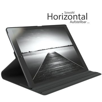 EAZY CASE Tablet-Hülle Rotation Case für Apple iPad Pro 1. Gen. (2015) 12,9 Zoll, Hülle 360° drehbar mit Standfunktion Etui Anti-Kratz Tasche Schwarz