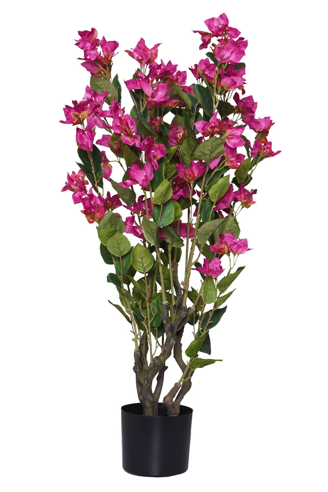 Kunstpflanze Kunstpflanze Kunstblume Bougainvillea im Topf PINK - 20x90 cm, VIVANNO, Höhe 90 cm | Kunstpflanzen