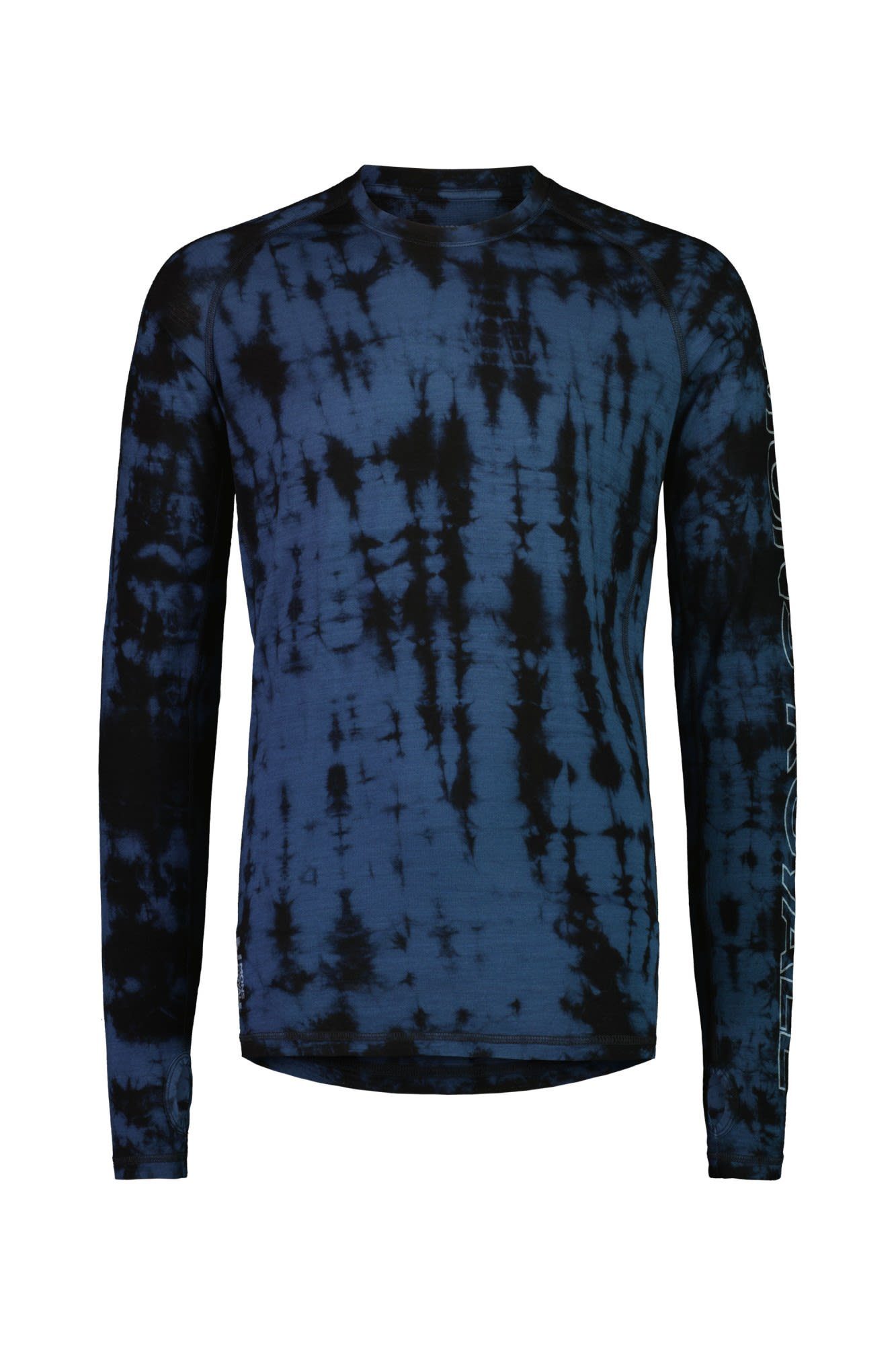 Mons Ice Herren Royale Long-sleeve Temple Dye Mons Royale Tie Print Langarmshirt Grey Tech M