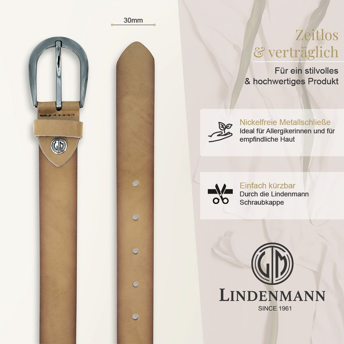 LINDENMANN Ledergürtel