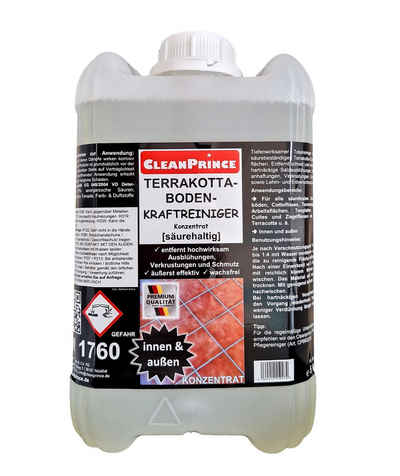CleanPrince Terrakottaboden-Kraftreiniger Konzentrat 5 Liter (säurehaltig) Cotto Reinigungskonzentrat (innen und außen)
