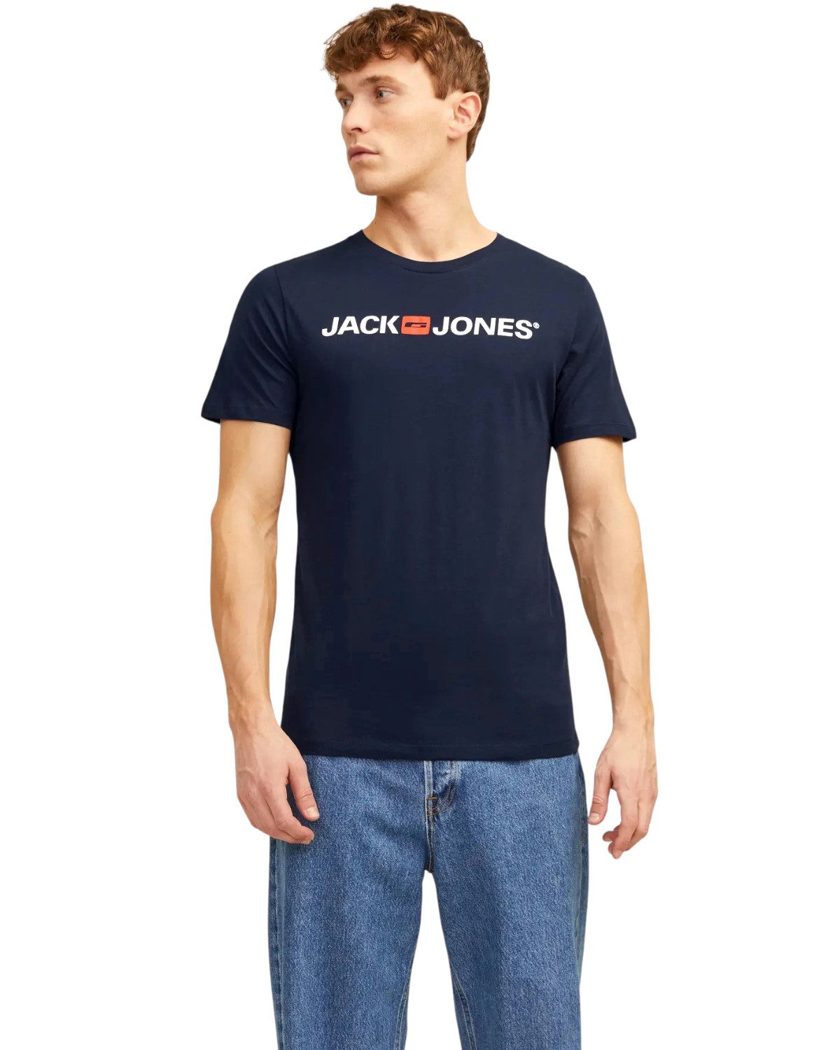 Jack & Jones Print-Shirt (Spar Set, 5er-Pack) T-Shirts mit Aufdruck aus Baumwolle