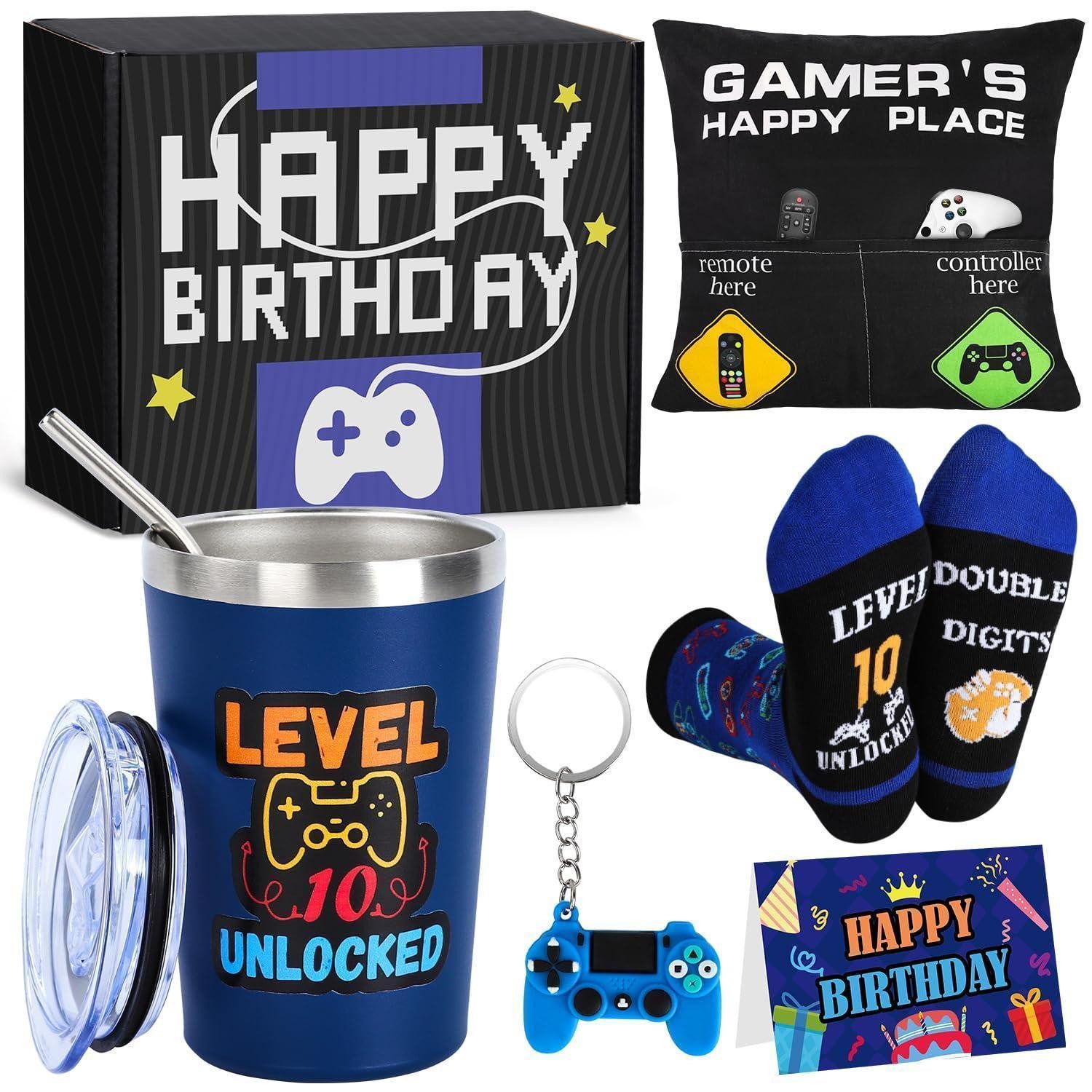 LuxusKollektion Geschenkbox Gamer Geschenkset 10 Jahre Junge Kissenbecher Socken (1 St)