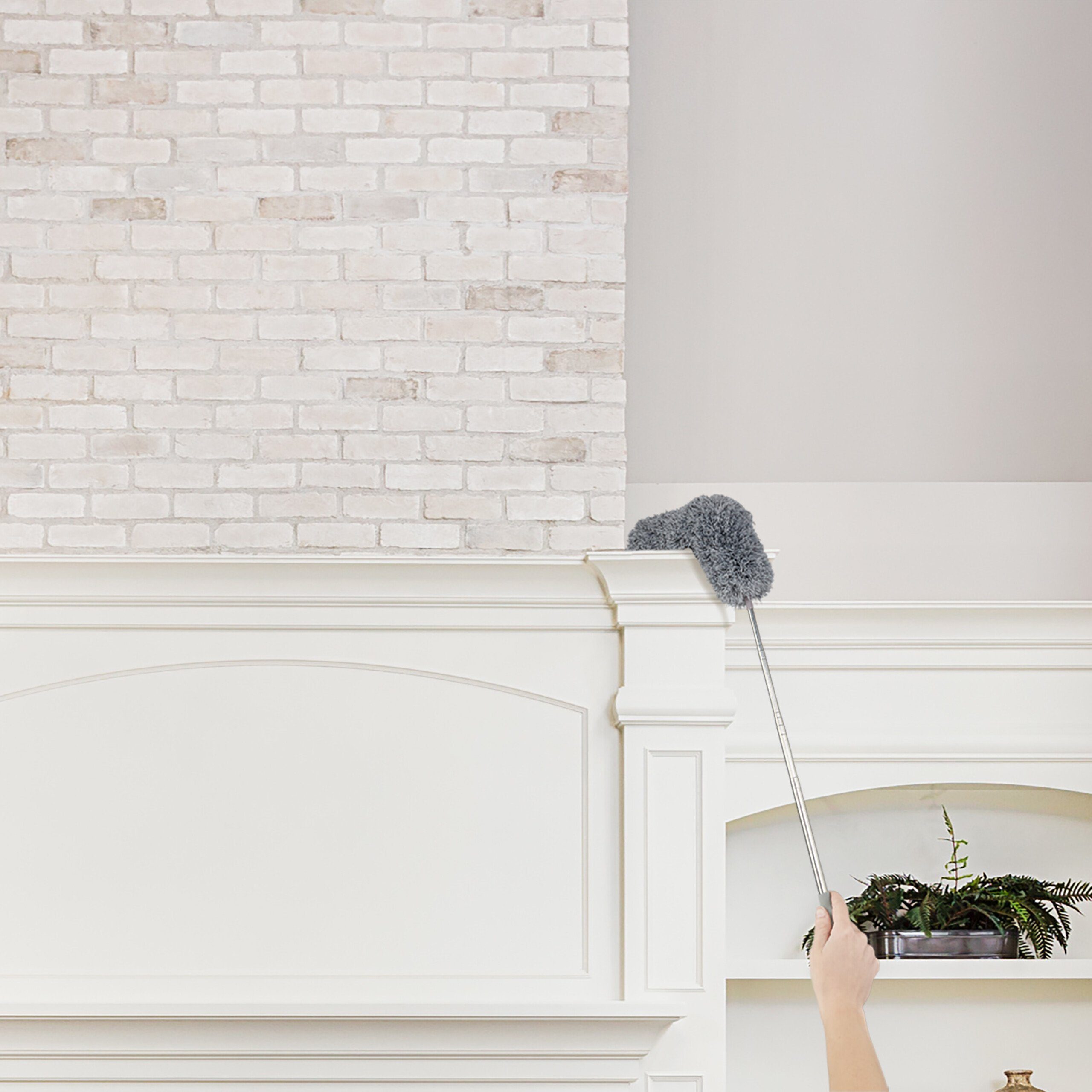 relaxdays Staubwedel Ausziehbarer Staubwedel bis 2,5 m