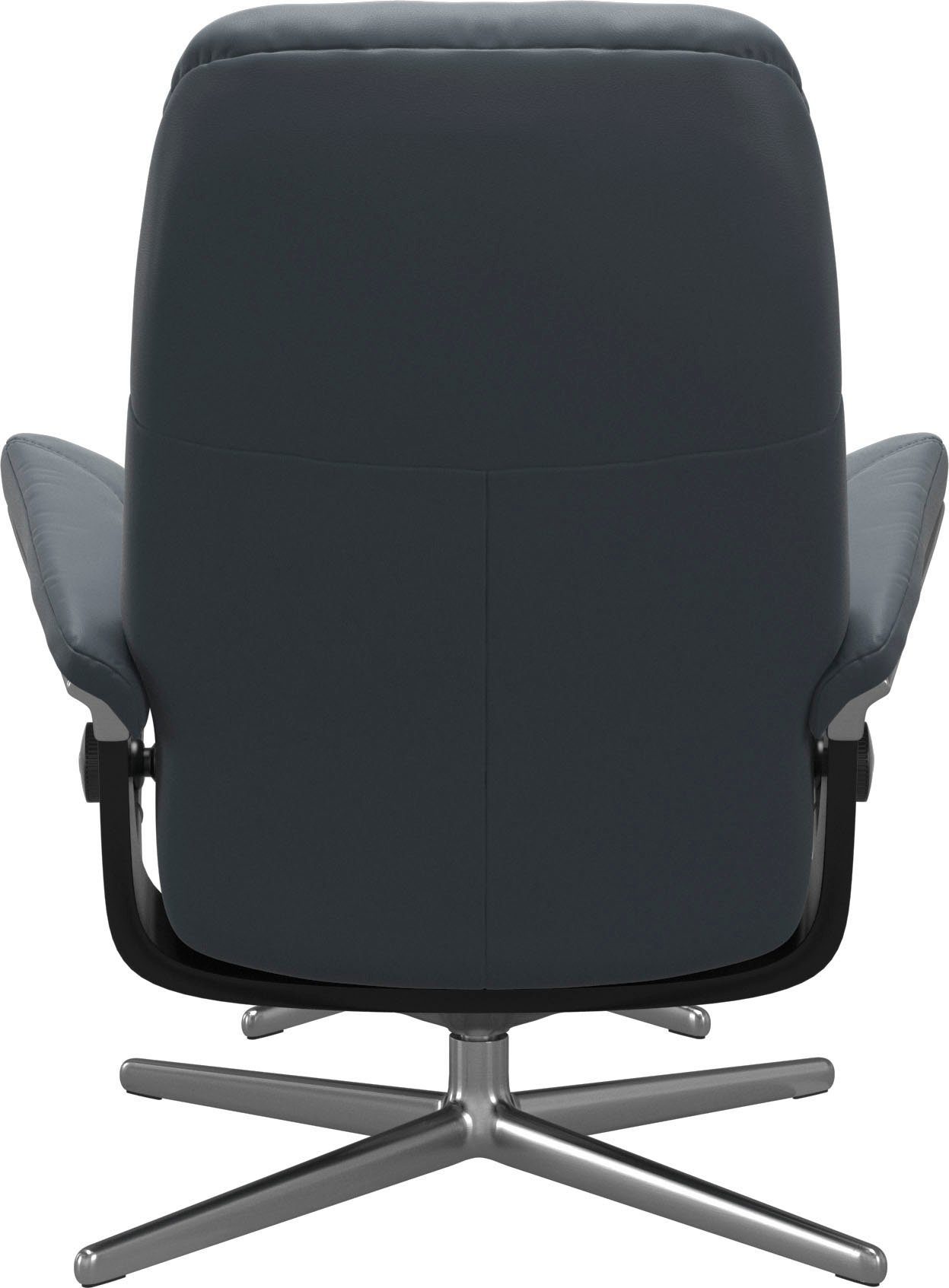 Stressless® Relaxsessel Consul (Set, Relaxsessel mit Hocker), mit Hocker, mit Cross Base, Größe S, M & L, Holzakzent Schwarz
