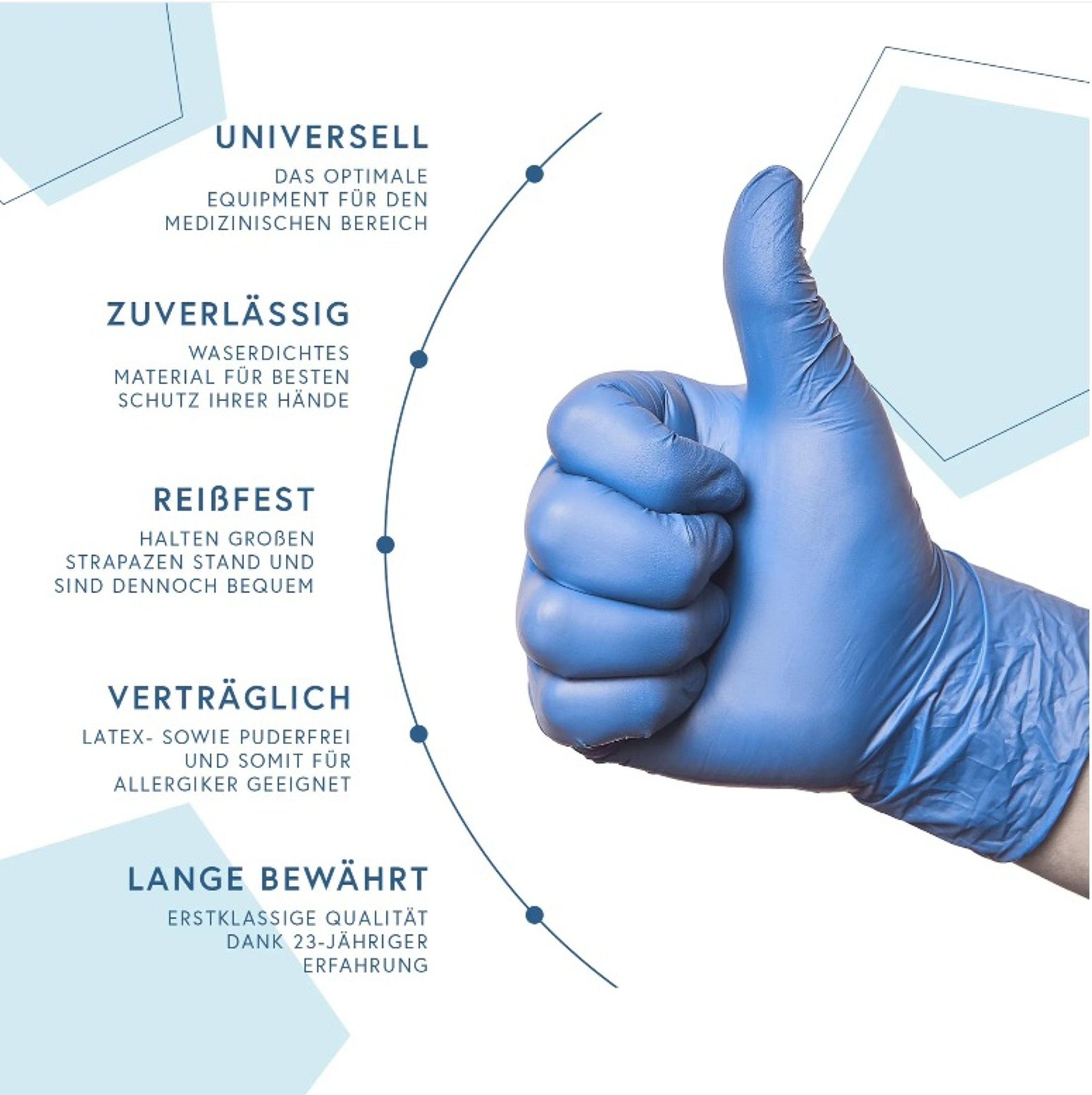 INTCO Nitril-Handschuhe Medical Einmalhandschuhe (Gummihandschuhe, Größe 100 Stück) M-XL