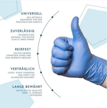 INTCO Nitril-Handschuhe Medical Einmalhandschuhe (Gummihandschuhe, 100 Stück) Größe M-XL