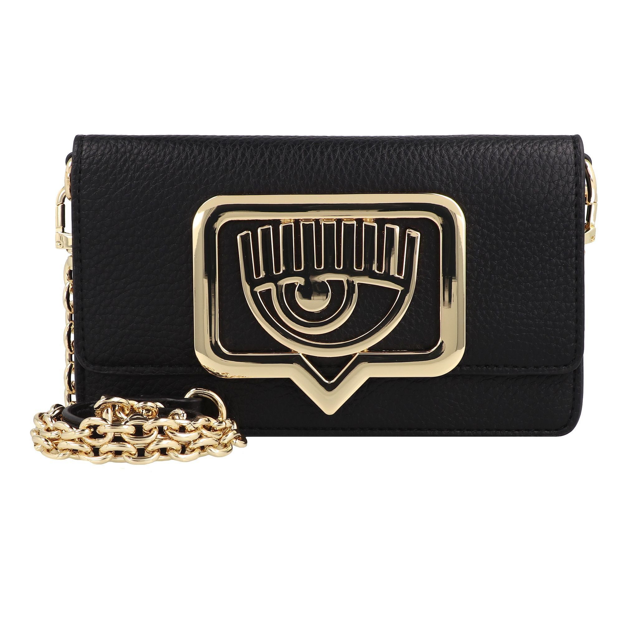 CHIARA FERRAGNI Clutch Eyelike buckle, Polyurethan