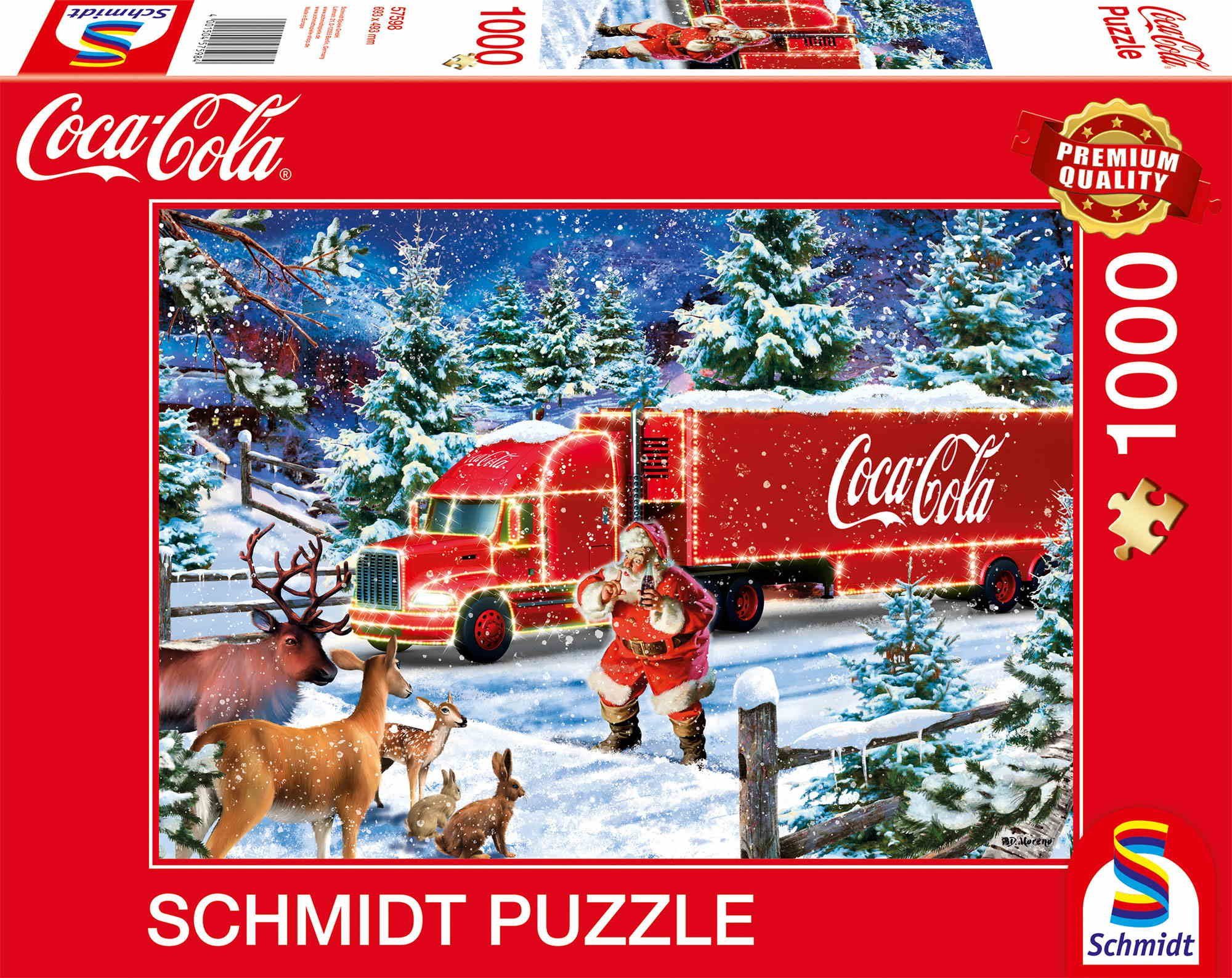 Schmidt Spiele Puzzle 1000 Teile Puzzle Coca Cola Christmas-Truck 57598, Pu günstig online kaufen