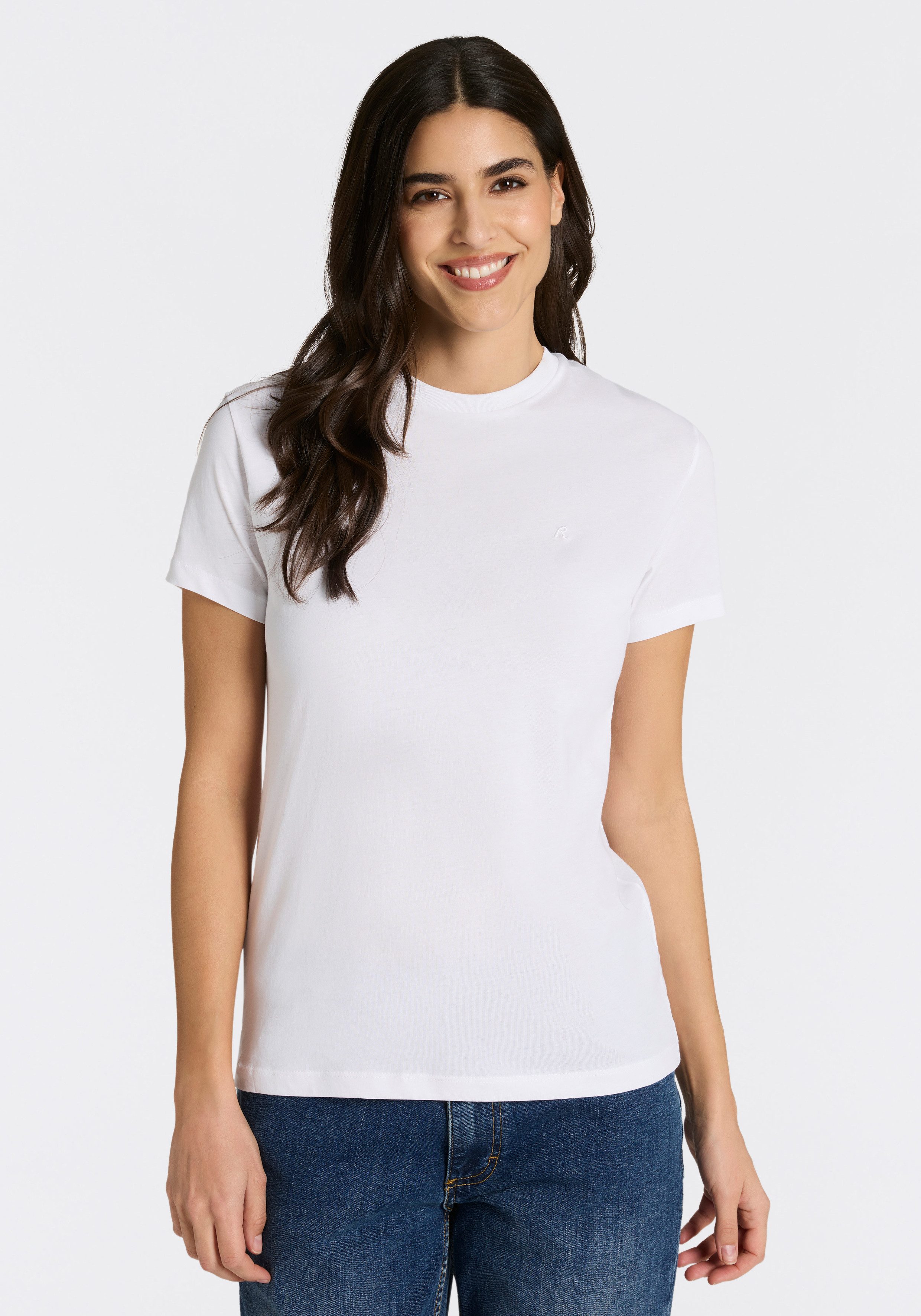 Replay T-Shirt mit Rundhals, reine Baumwolle