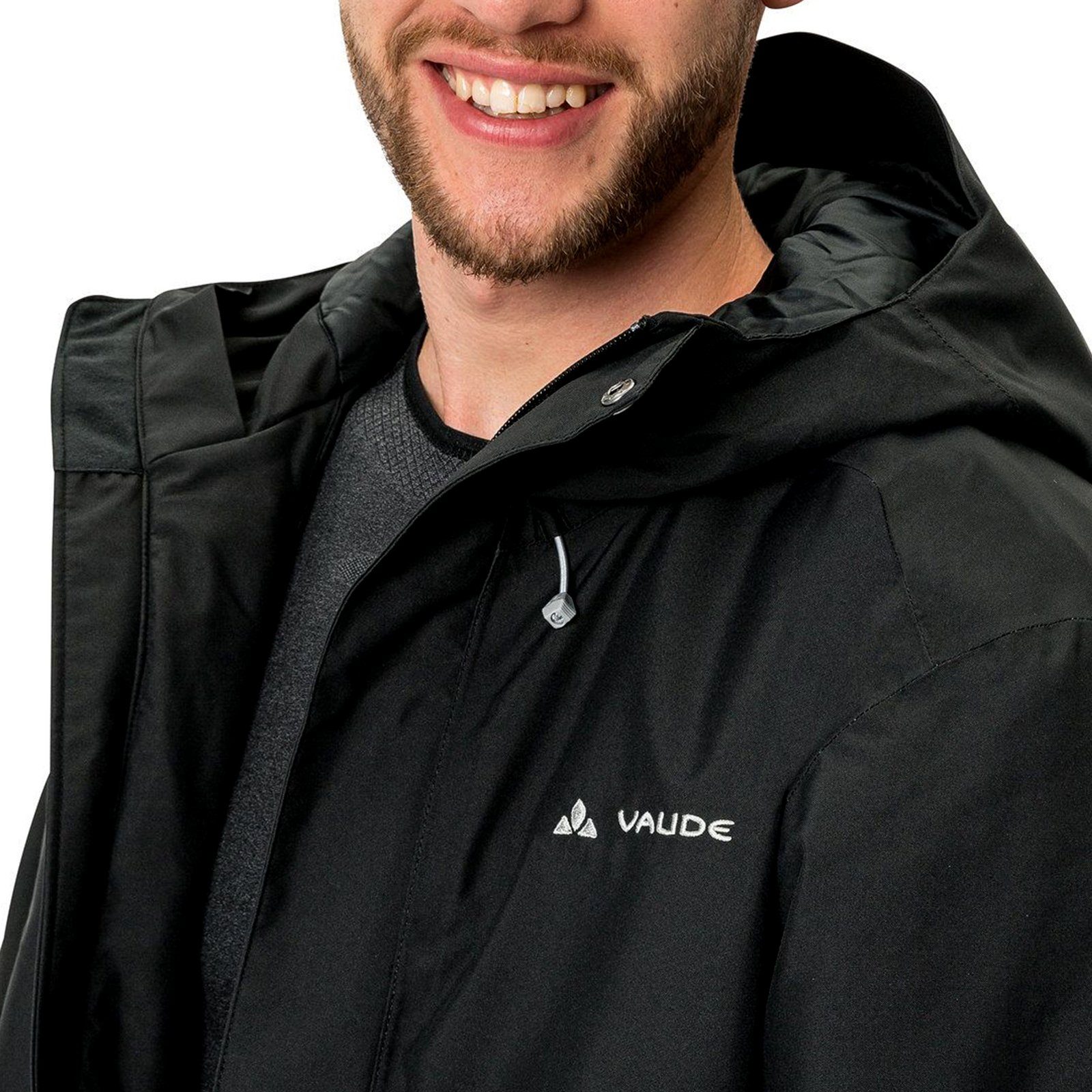 Jacket Kapuze Padded black VAUDE Rosemoor mit verstellbarer Winterjacke