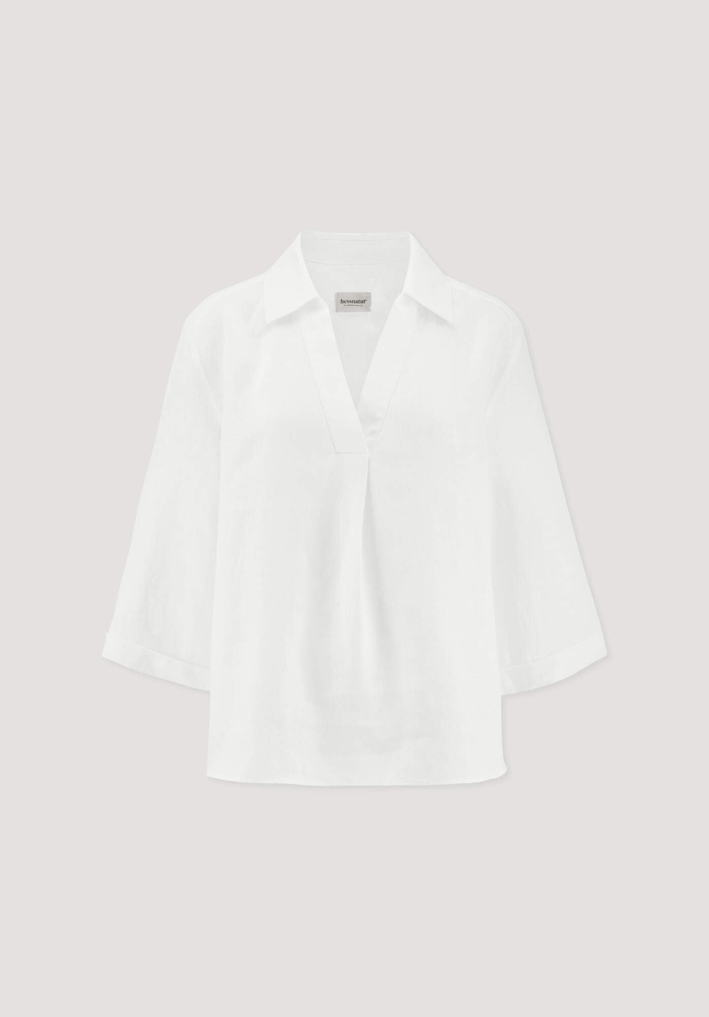 Hessnatur Klassische Bluse aus reinem Leinen (1-tlg)