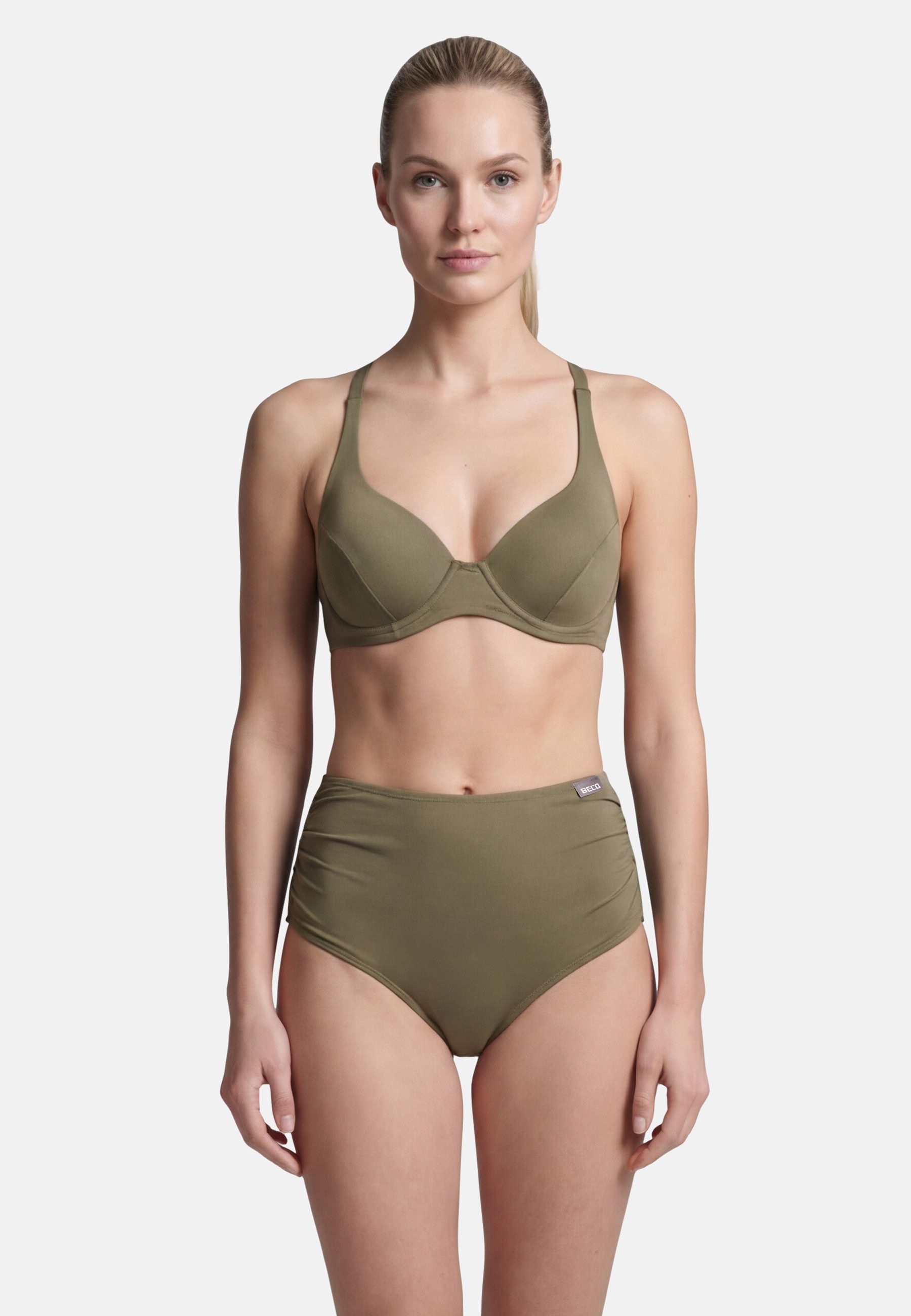 Beco Beermann Triangel-Bikini-Top Colour Block (2-St), mit Sweetheart-Dekolleté und High Waist-Hose