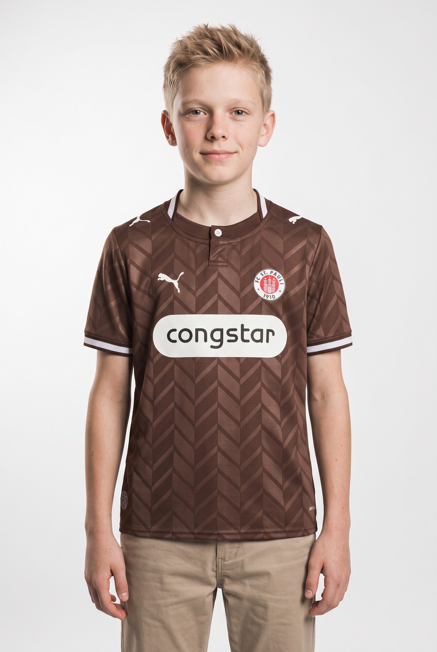 PUMA Fußballtrikot FCSP HOME JERSEY REPLICA JR für Jugendliche, mit Rundhalsausschnitt, atmungsaktiv