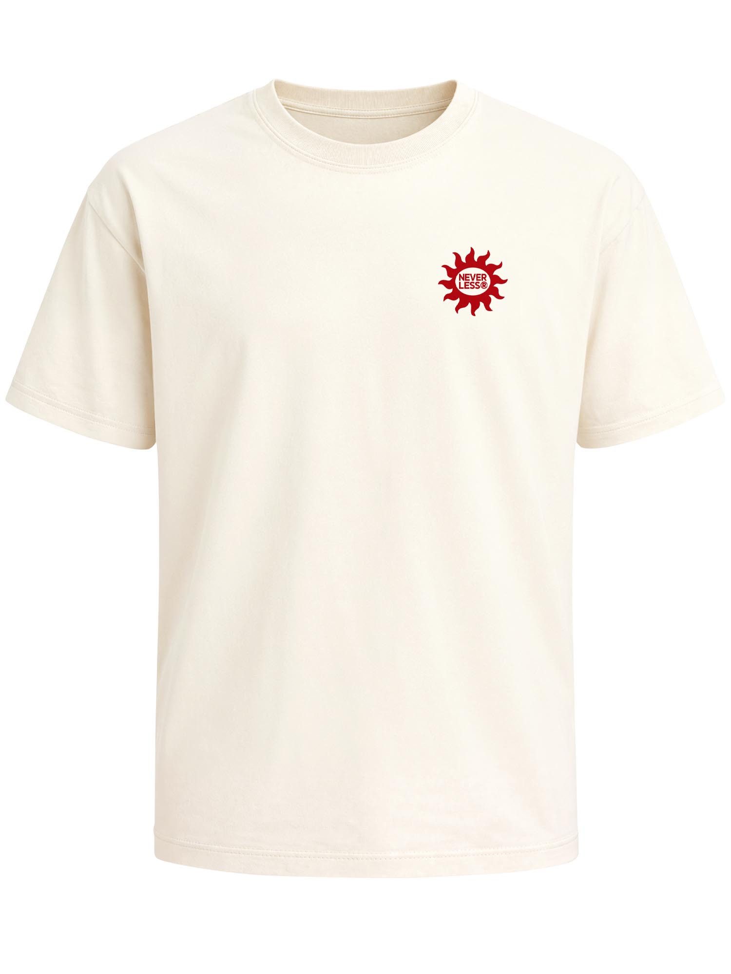 Neverless Oversize-Shirt Herren T-Shirt - just kiss Oversized Relaxed Fit Printshirt Sommer mit Print
