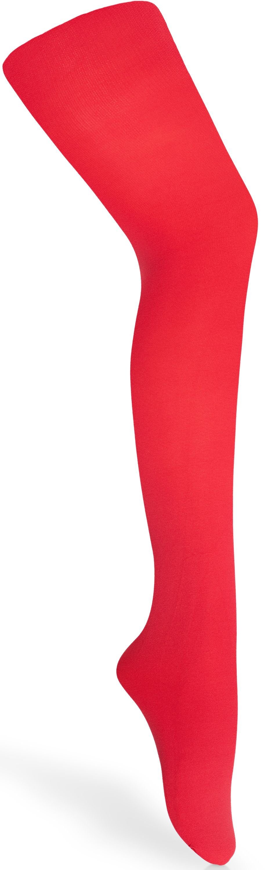 Merry Style Kinder Strumpfhose DEN Microfaser (1 60 60 Rot für St) Strumpfhose Mädchen DEN