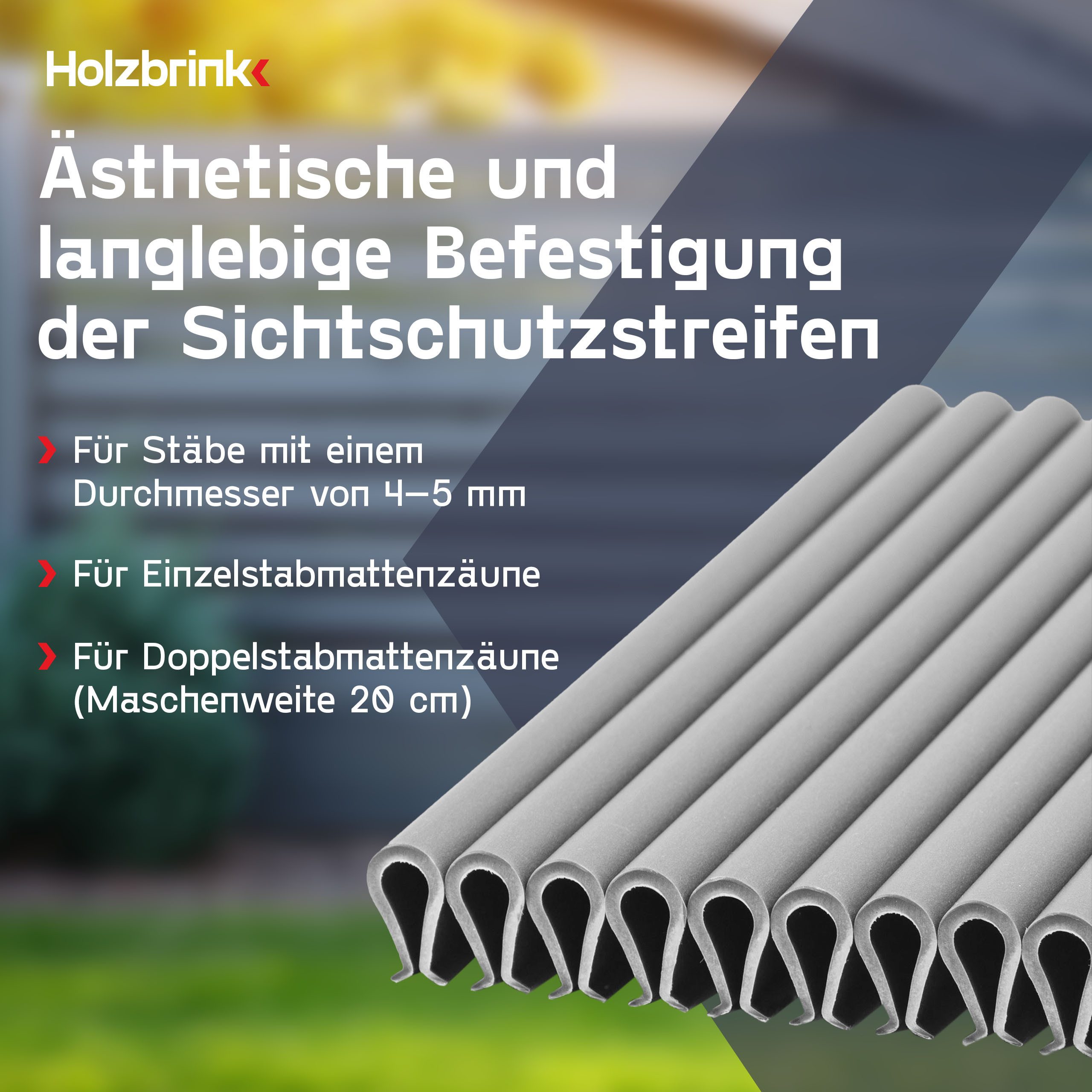 HOLZBRINK Sichtschutzstreifen Befestigungsclips für Sichtschutzstreifen20 S günstig online kaufen