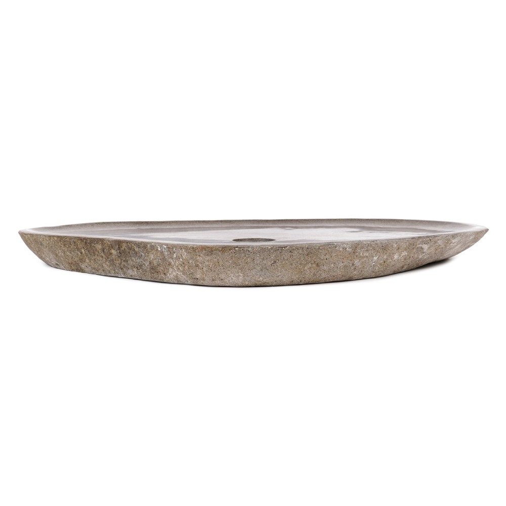 wohnfreuden Aufsatzwaschbecken Naturstein Waschbecken extraflach 70 cm (Kein Set), NEW-6428