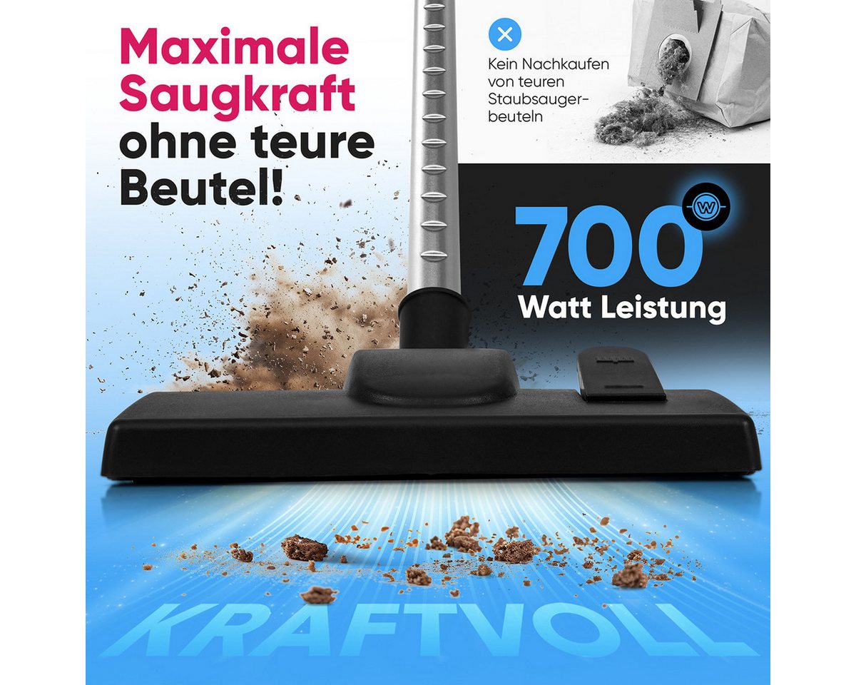 ProfiCare Bodenstaubsauger PC-BS 3134, Staubsauger beutellos, Bodenstaubsauger