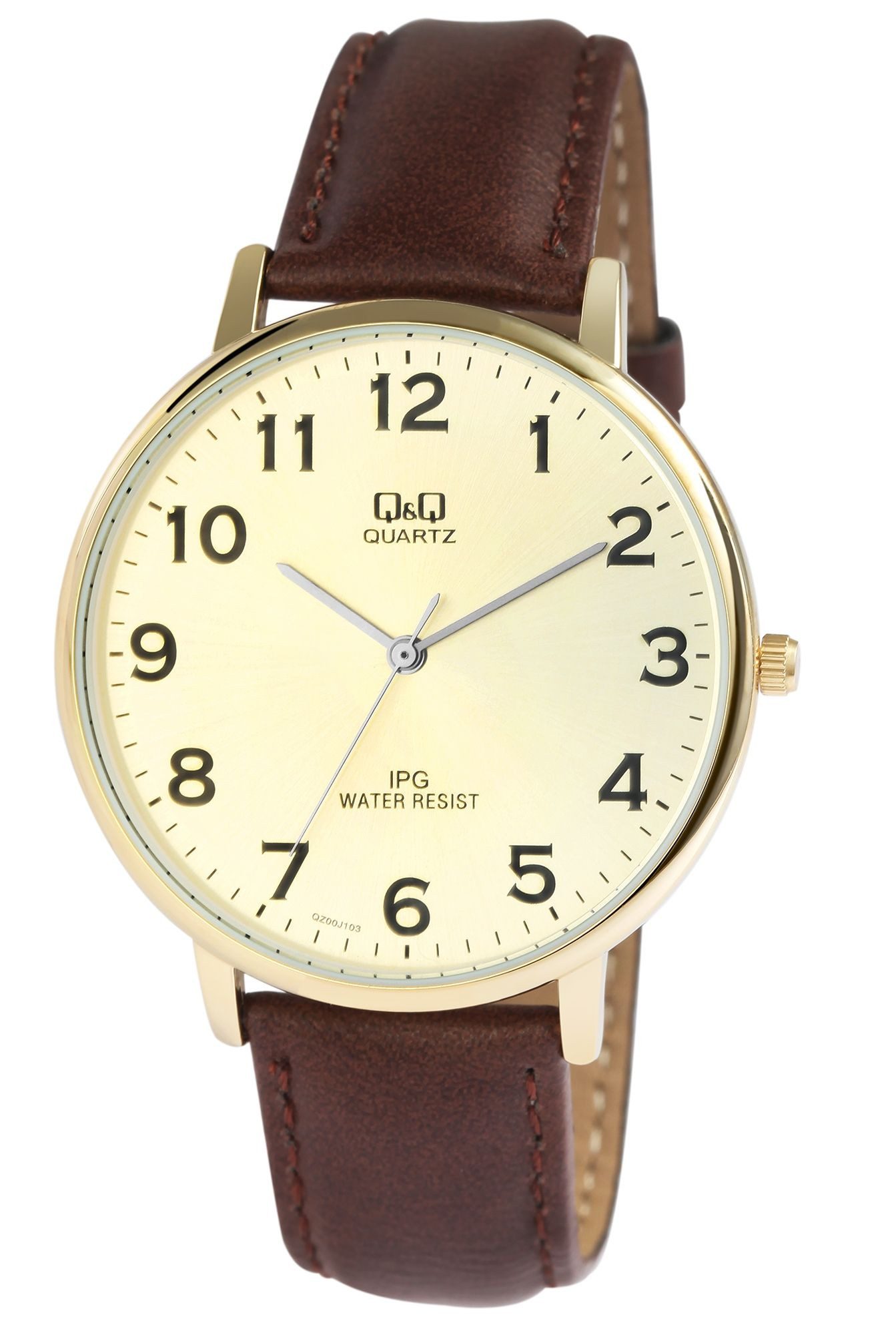 Q&Q Quarzuhr QZ00J103Y mit Lederimitationsband, 3 günstig online kaufen