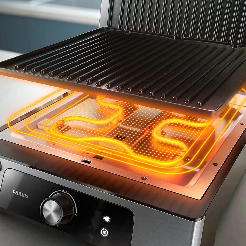 Philips Elektrogrill Philips 5000 Series Kontaktgrill HD6301/90 – Schwarz