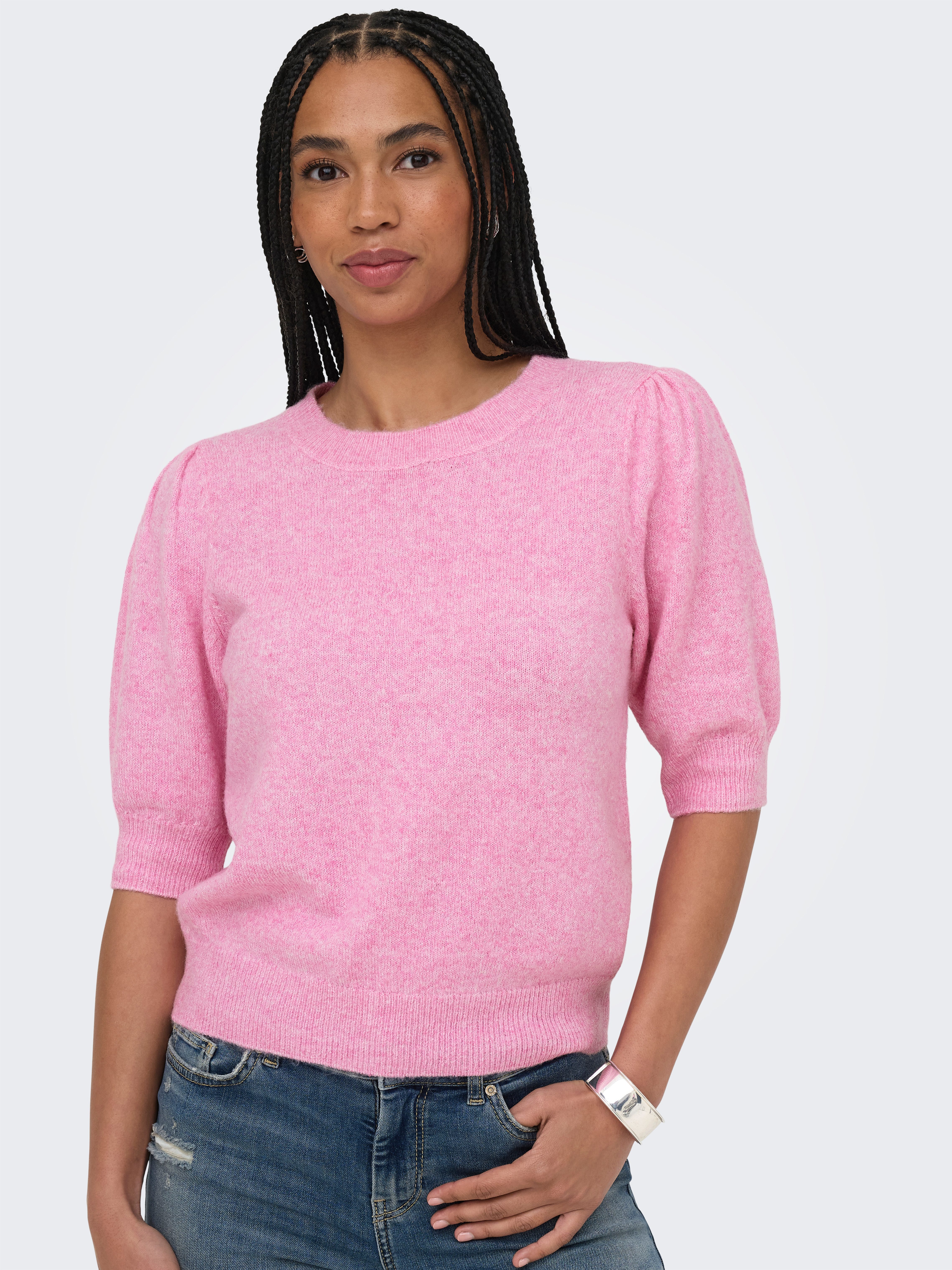 ONLY Strickpullover ONLRICA LIFE 2/4 PULLOVER KNT NOOS Materialmix, regular fit