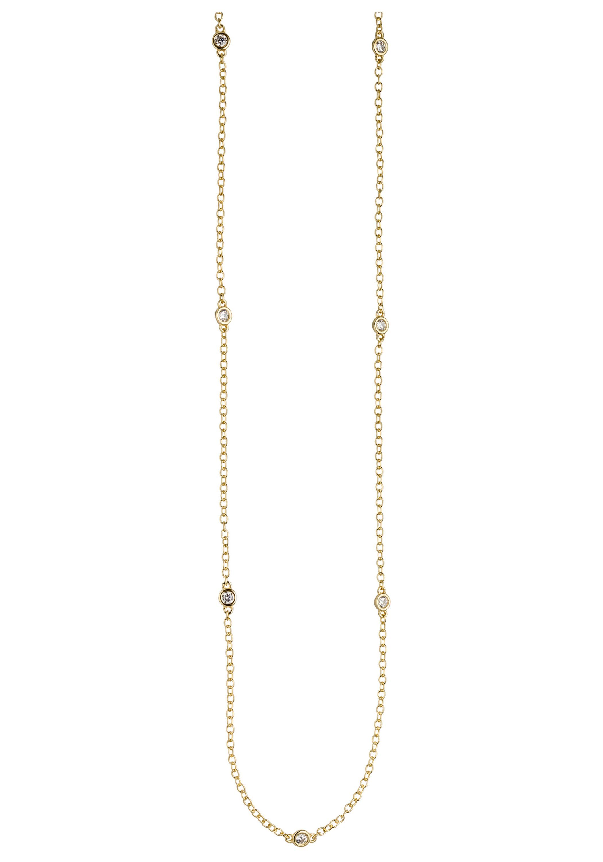 JOBO Collier, 925 Silber vergoldet mit Z...