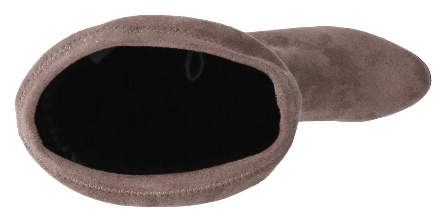 Stiefel mit Form schmale Caprice taupe Stretch-XS-Schaft,