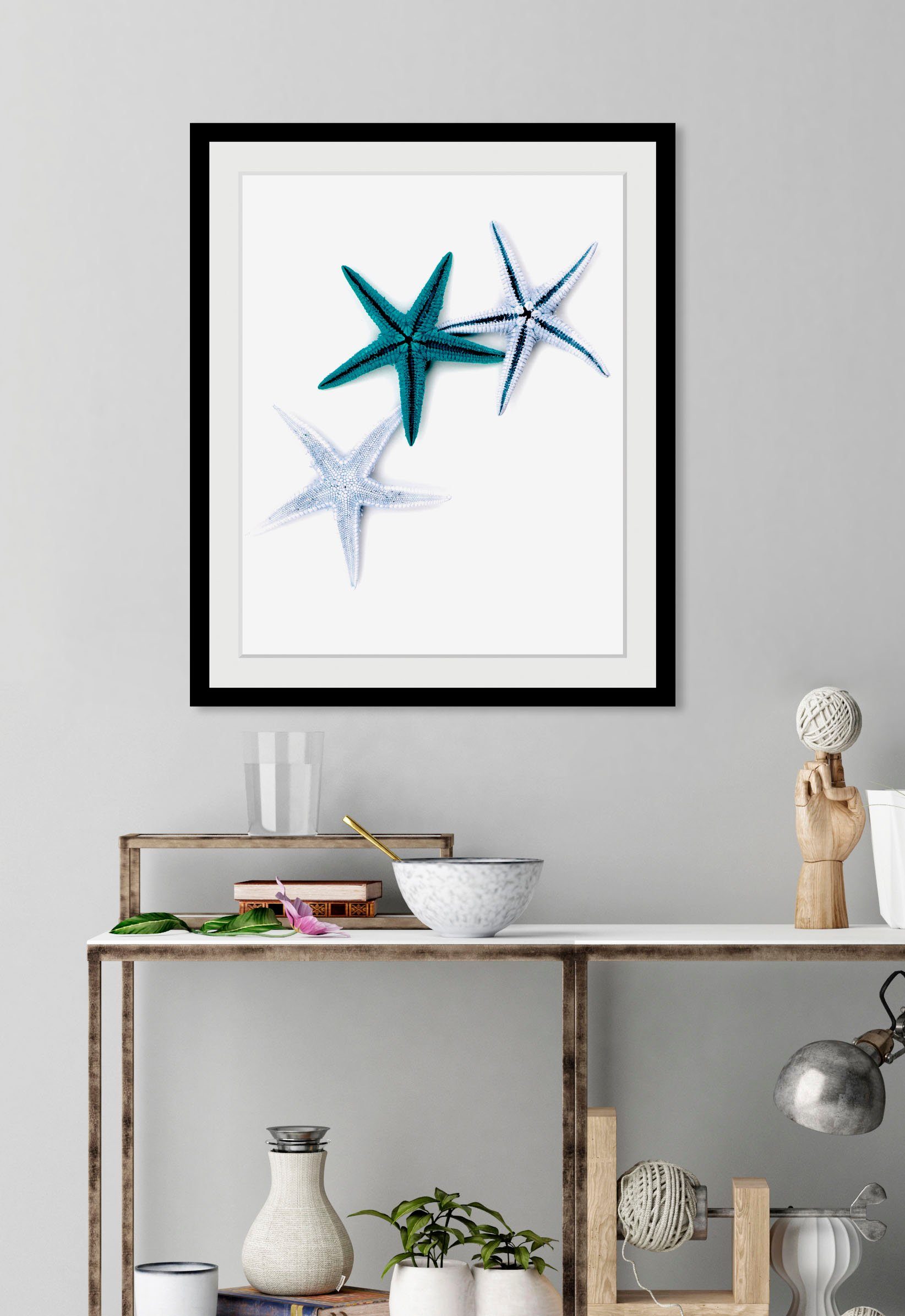 queence Bild Laura, Kunst, Meer, Wassertiere (1 St), HD Premium Poster-Druck inkl. Holzrahmen