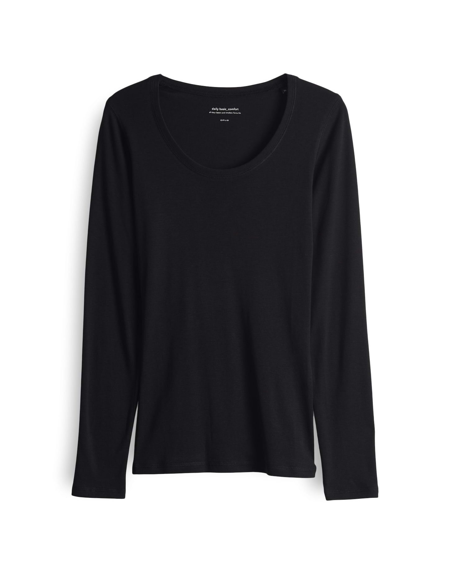 OPUS Langarmshirt SORANA aus BCI Cotton Mix figurbetont geschnitten, weiche günstig online kaufen