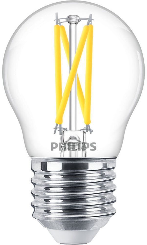 Philips Hue LED-Leuchtmittel LED classic WarmGlow Tropfenlampe 25W E27 Klar dimmbar, E27