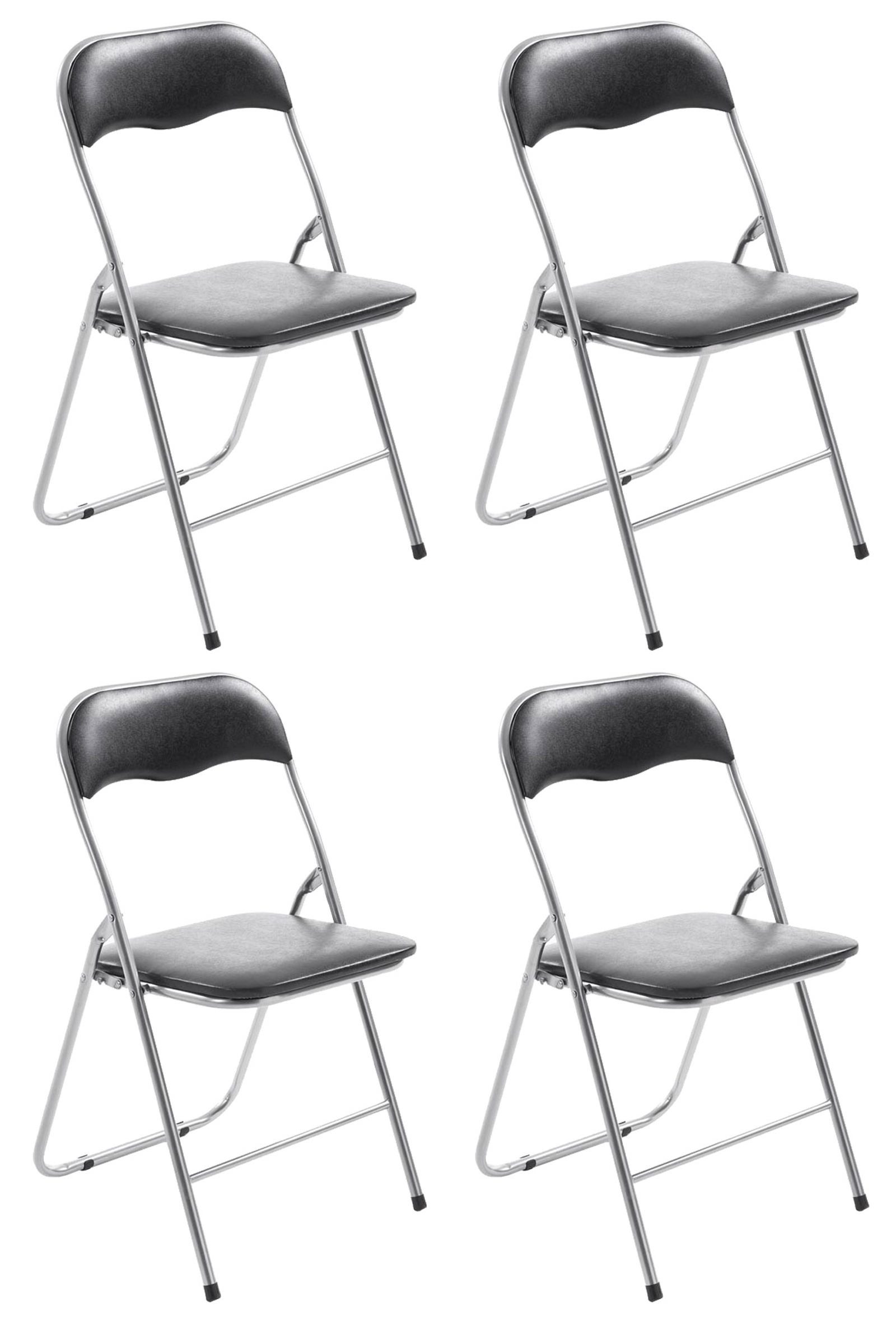 CLP Klappstuhl Felix (4er Set), klappbar, pflegeleicht, gepolstert