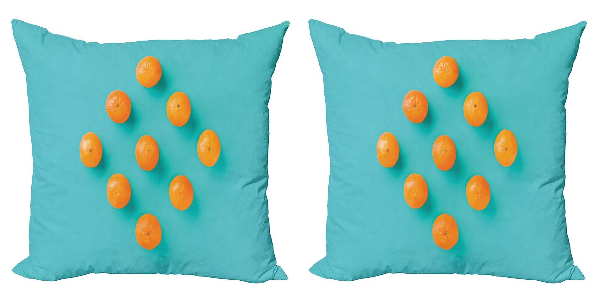 Kissenbezüge Modern Accent Doppelseitiger Digitaldruck, Abakuhaus (2 Stück), Natürliche Farbe Moderne Tangerine Kunst
