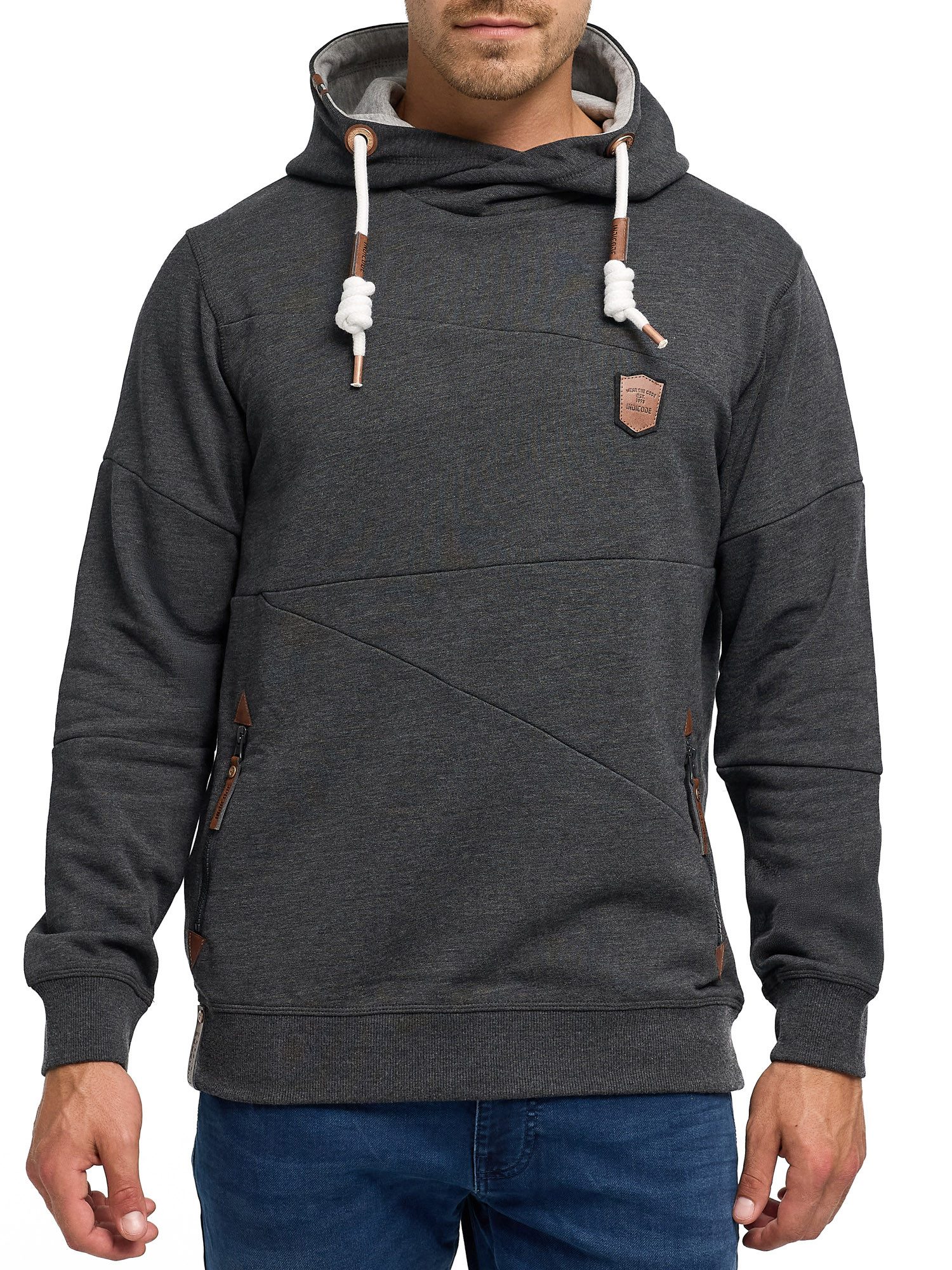 INDICODE Kapuzensweatshirt INAix Baumwollmischung, regular fit