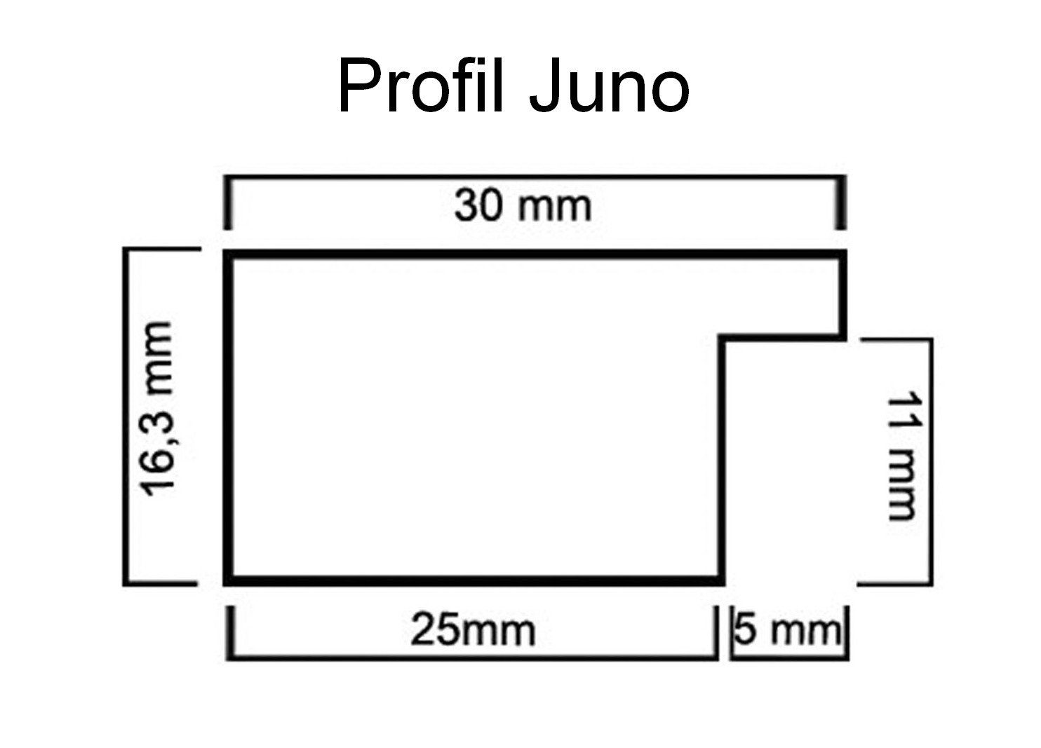 Bilderrahmen Stück), Einzelrahmen Bunt Gelb, 20x20 cm, (1 Juno, myposterframe MDF