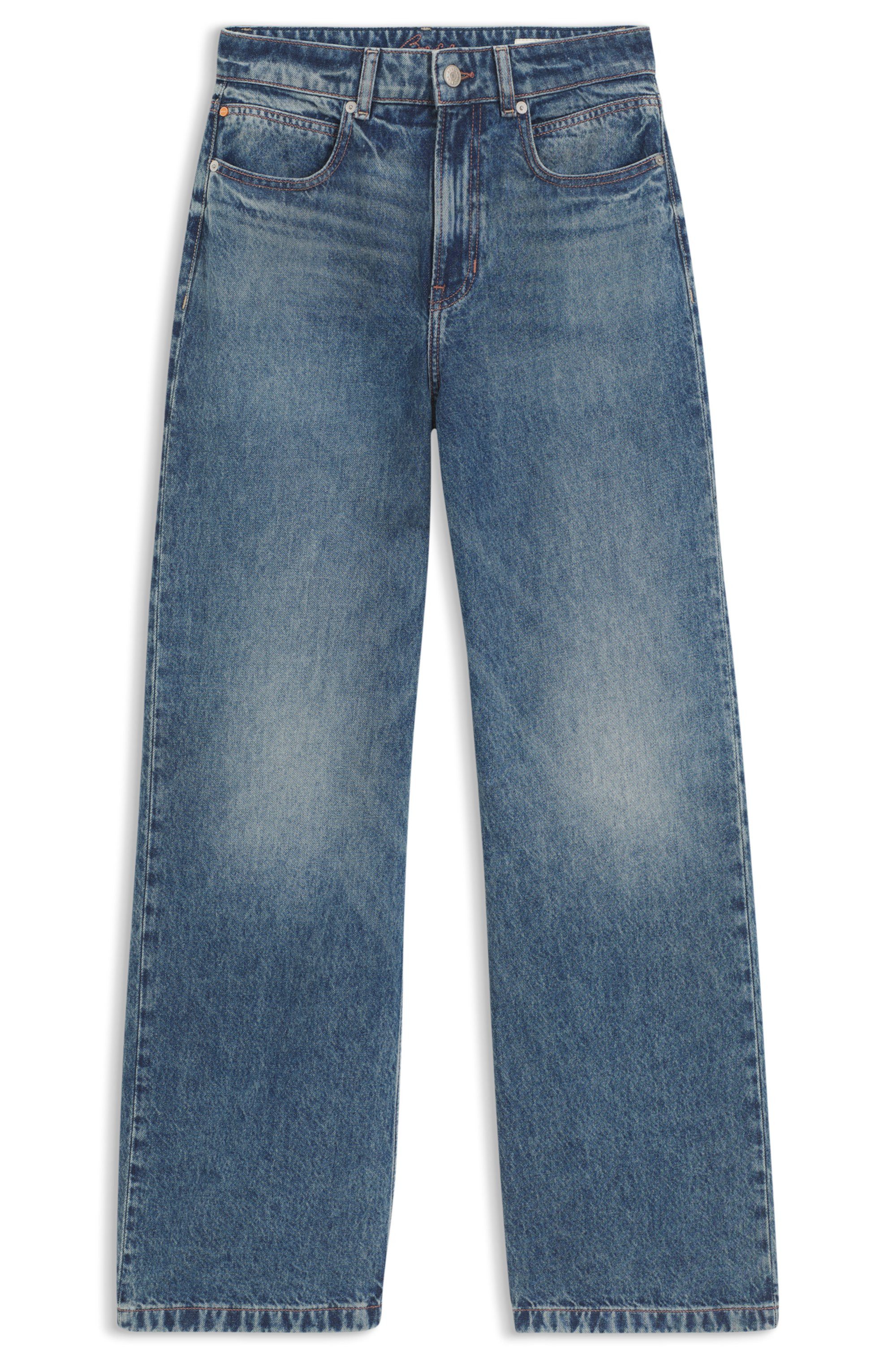 BOSS ORANGE High-waist-Jeans MARLENE HR 16.0 Premium Damenmode aus Raddis®-Baumwolle, Wide Leg – Bild 4 von 5