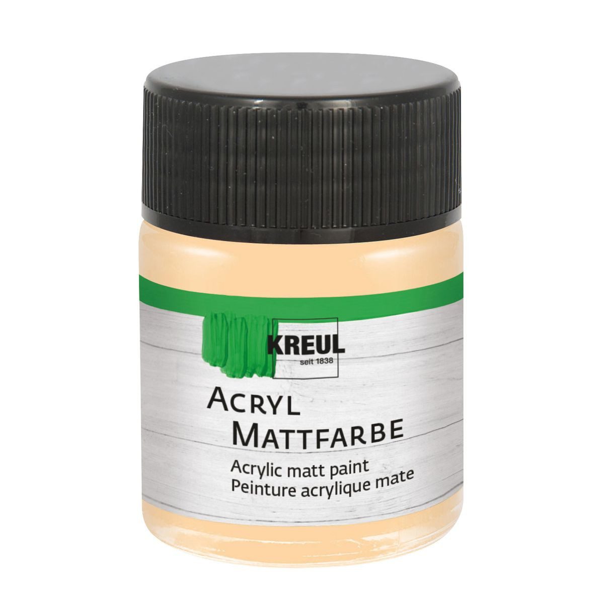 C. KREUL Acrylfarbe KREUL Acryl Mattfarbe beige sunny 50ml Glas