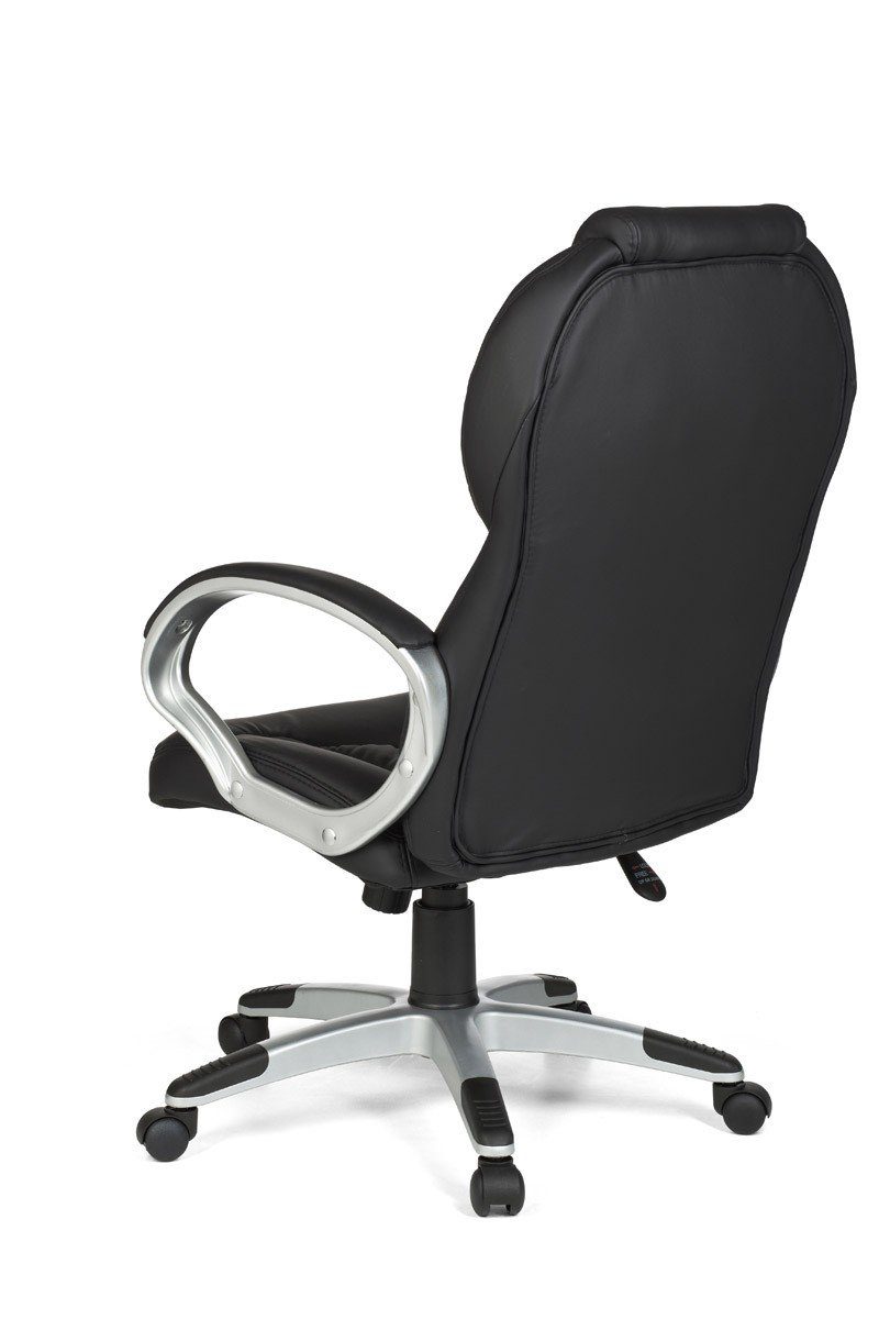 Bürostuhl Polsterung kg), mit (Bezug Chefsessel Schwarz, Amstyle Design XXL SPM1.220 Kunstleder 120 Drehstuhl Schreibtischstuhl