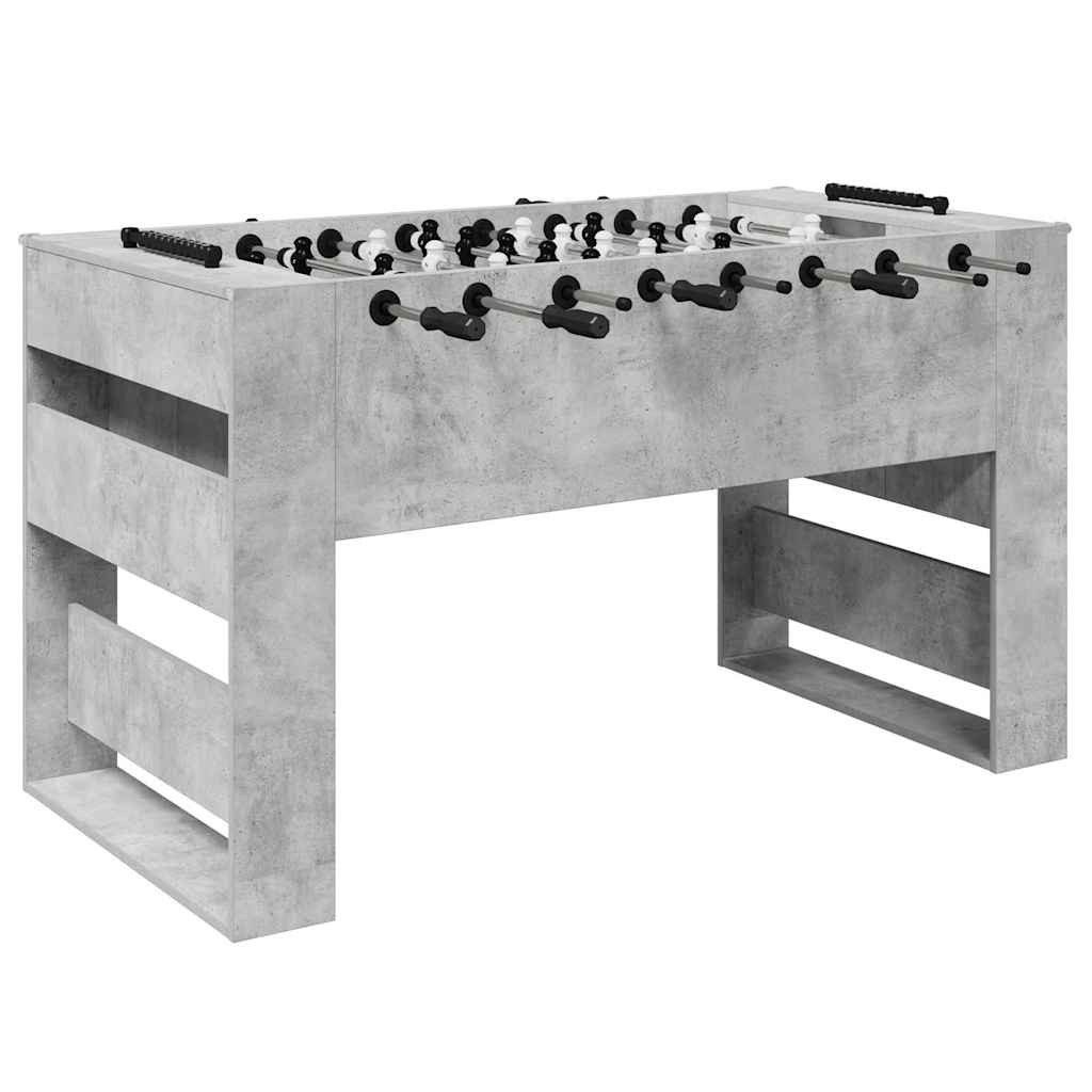 vidaXL Kickertisch Tischfußballtisch Betongrau 146,5 x 74 x 85 cm Holzwerkstoff (1-tlg)