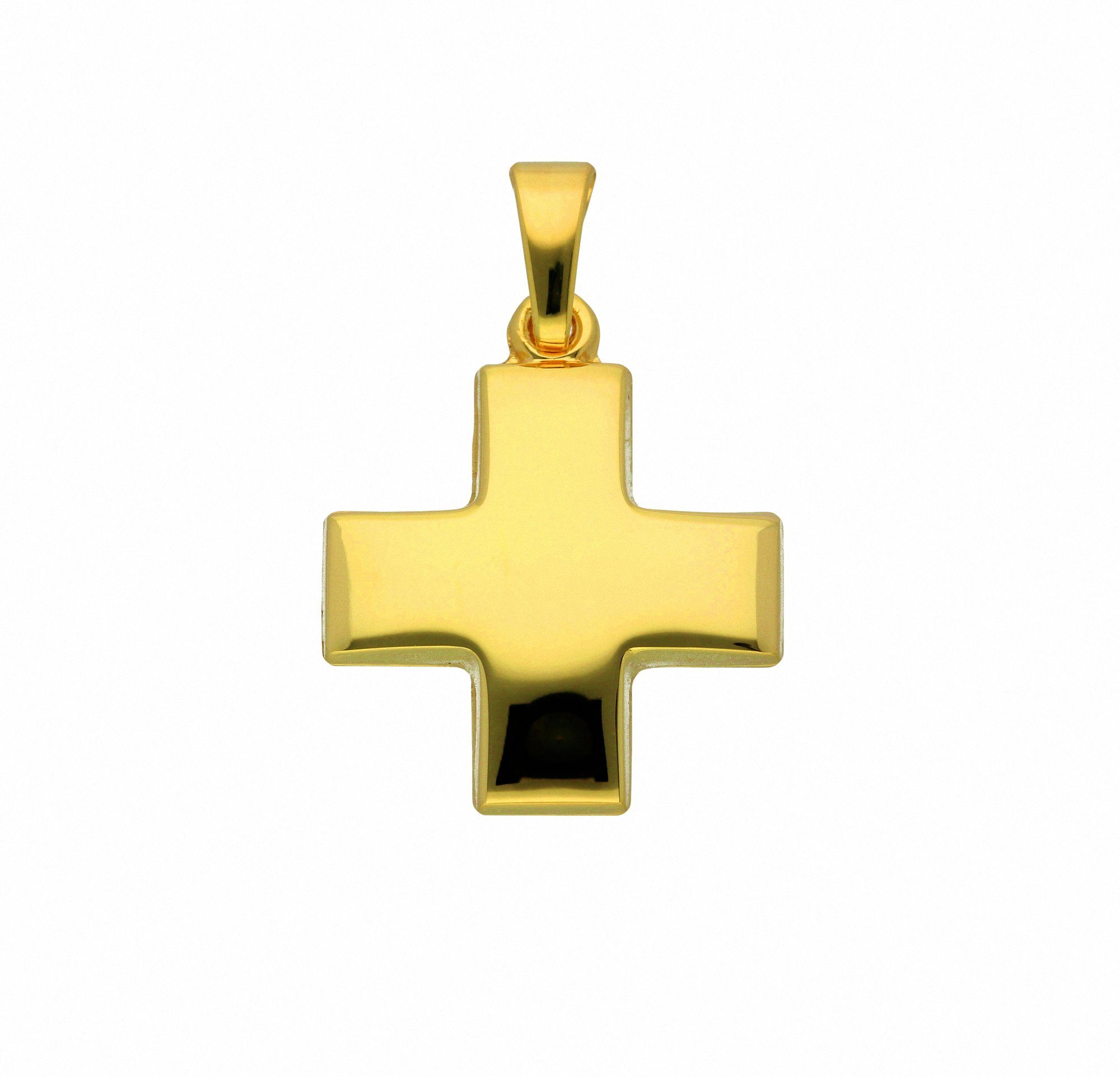 Adelia´s Kette mit Set Anhänger, Schmuckset Kreuz Anhänger Gold mit - Halskette 585