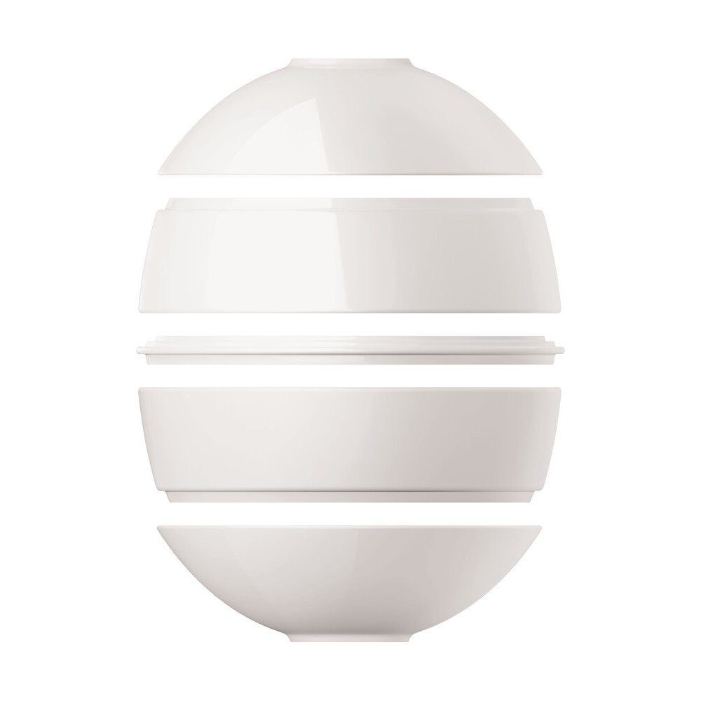 Villeroy & Boch Geschirr-Set Signature La petite Boule 5-tlg. Iconic White (1-tlg), Premium Porcelain, Kombiservice, Geschirrset, Tafelservice, für 2 Personen, weiß