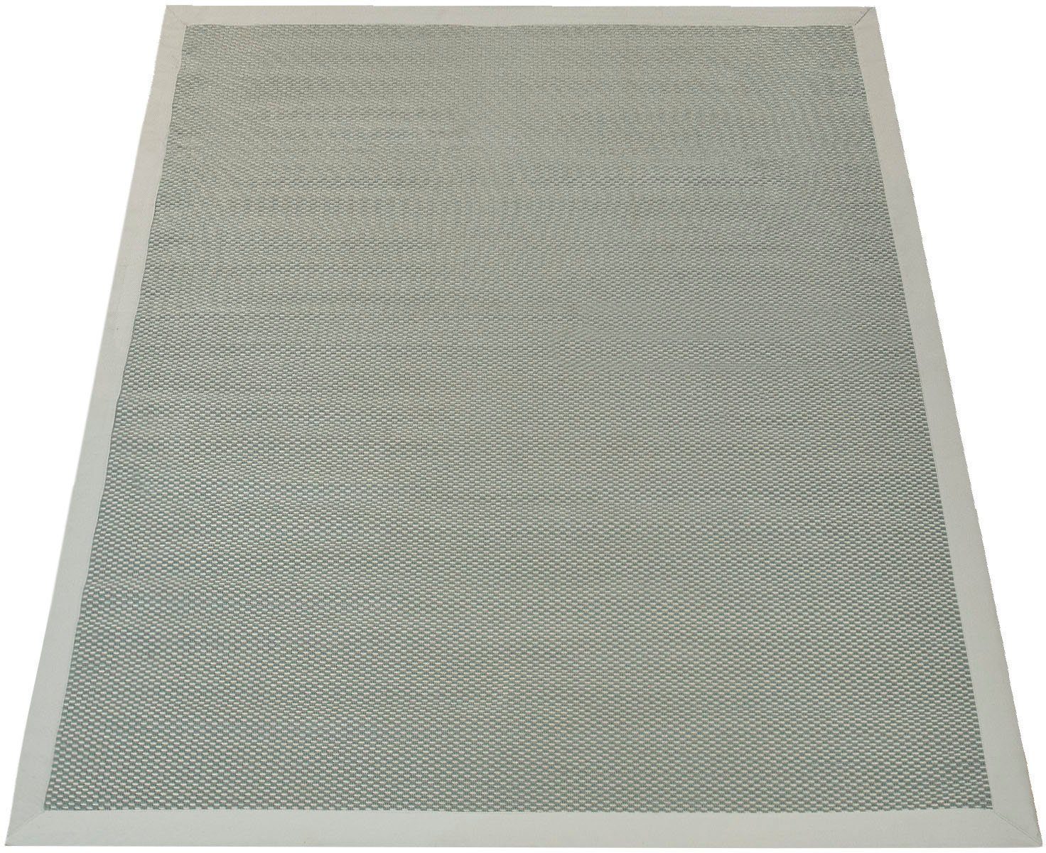 Teppich Sisala 270, Paco Home, rechteckig, Höhe: 4 mm, Flachgewebe, gewebt, Sisal Optik, Bordüre, In- und Outdoor geeignet grün | Kurzflor-Teppiche