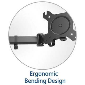 HFTEK Monitor-Halterung, (2-Fach-Tischhalterung - Mounts für 2 Bildschirme von 13 bis 27 Zoll – VESA 75/100)