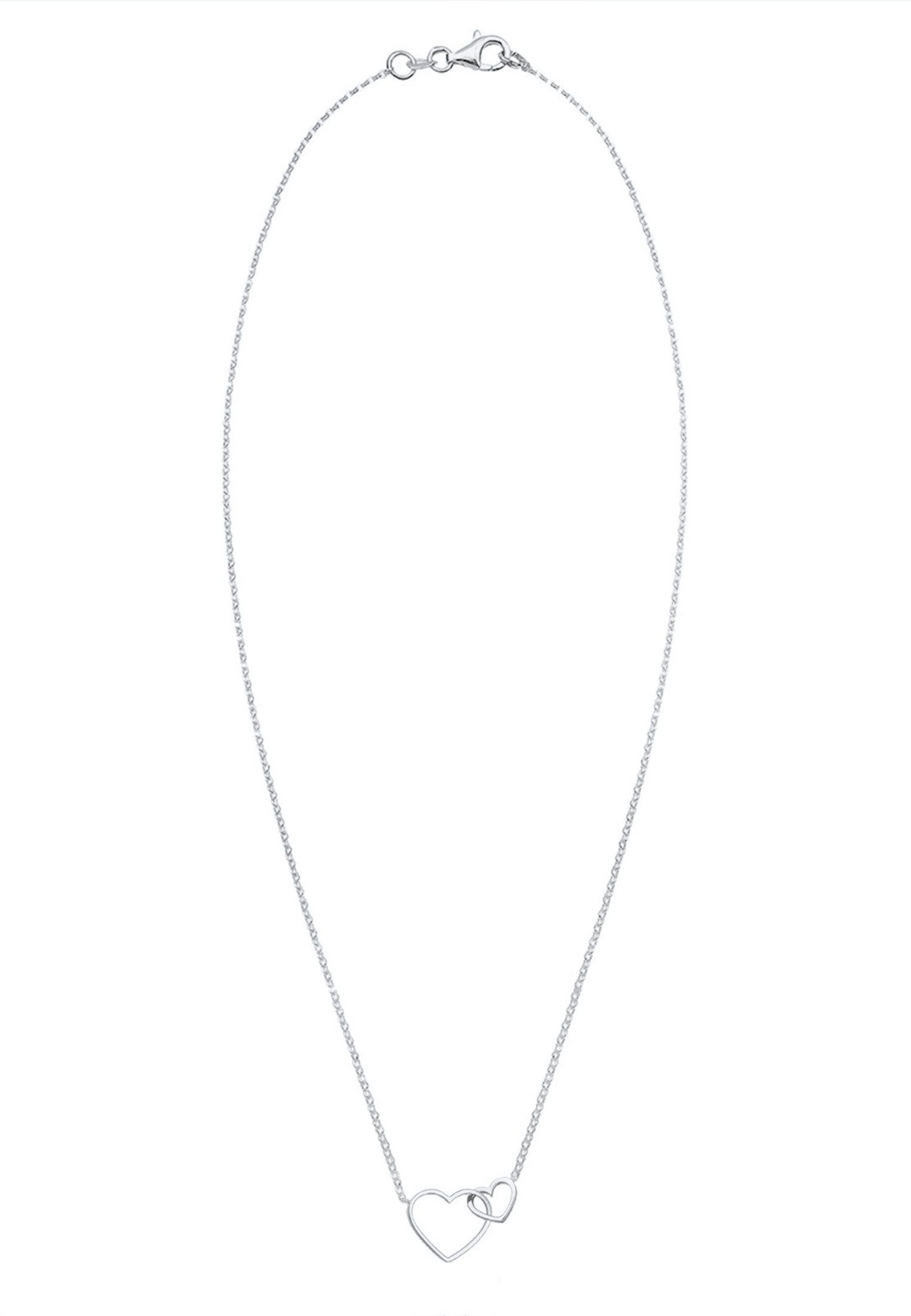 Elli Kette mit Anhänger Herz Unendlichkeit Liebe 925 Silber, Herz