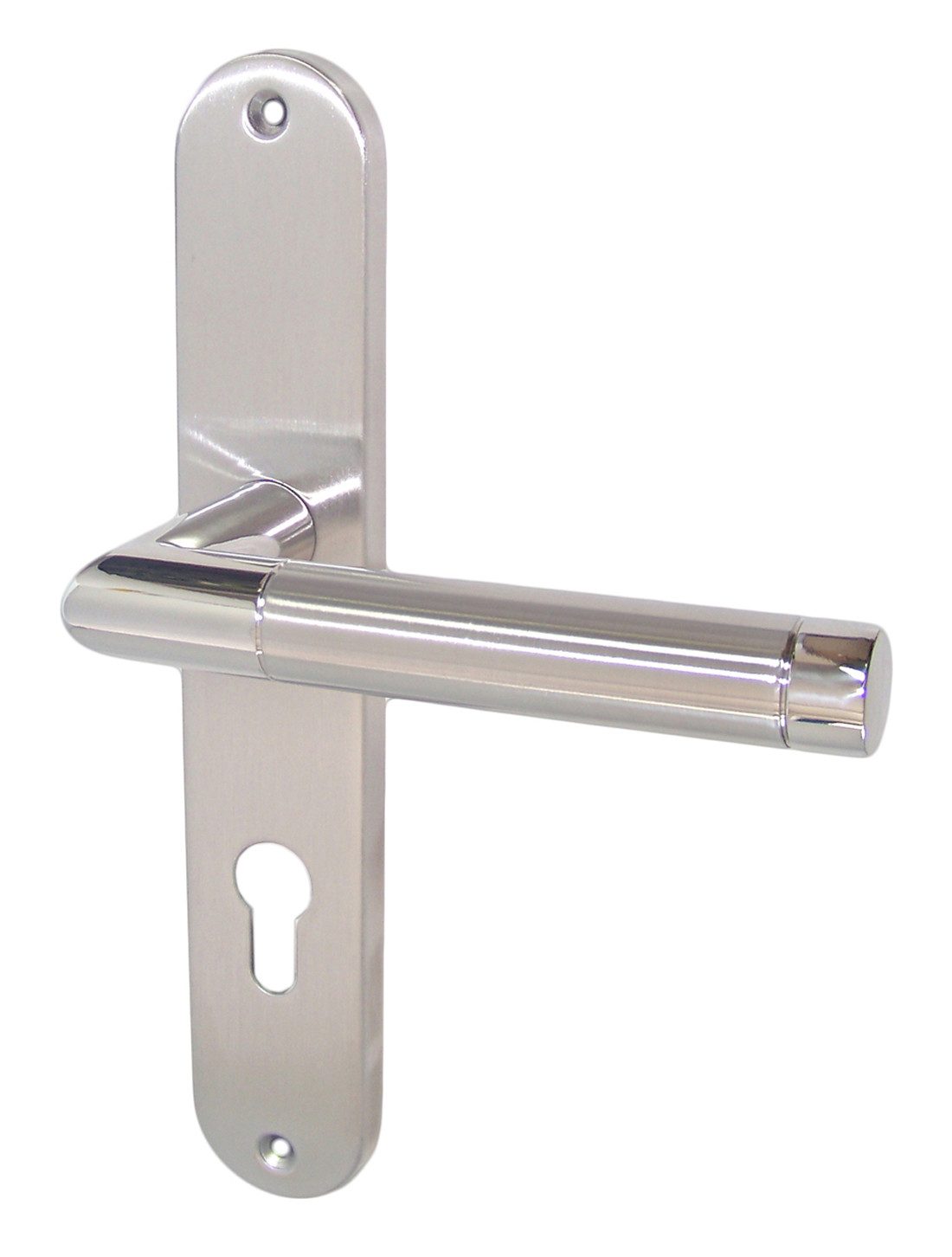 Türbeschlag Edelstahl Türbeschlag Modell Hit II Langschild Türdrücker, Für Feuchträume geeignet