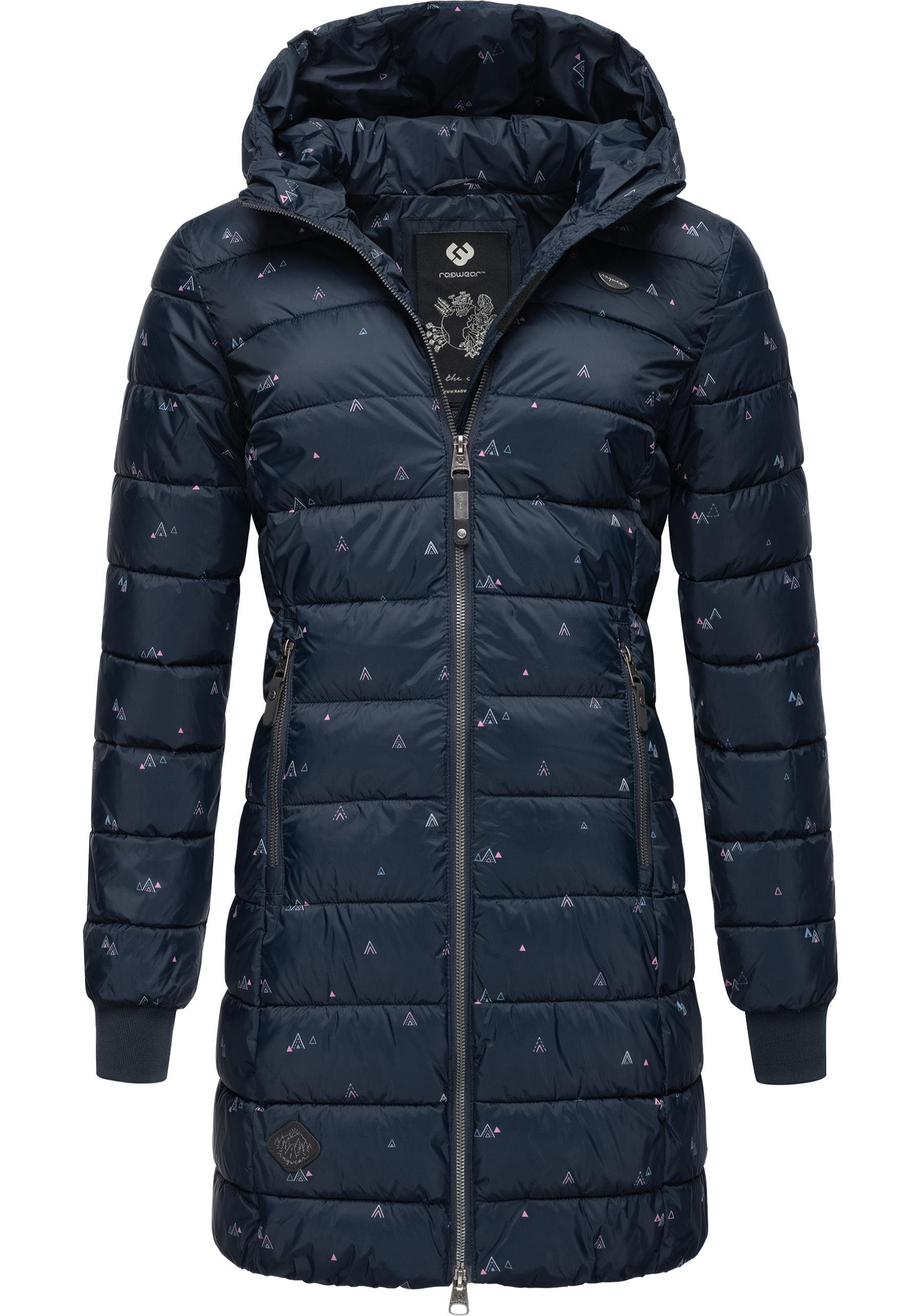 Ragwear Steppjacke Tiasa Long Gemusterte Winterjacke günstig online kaufen