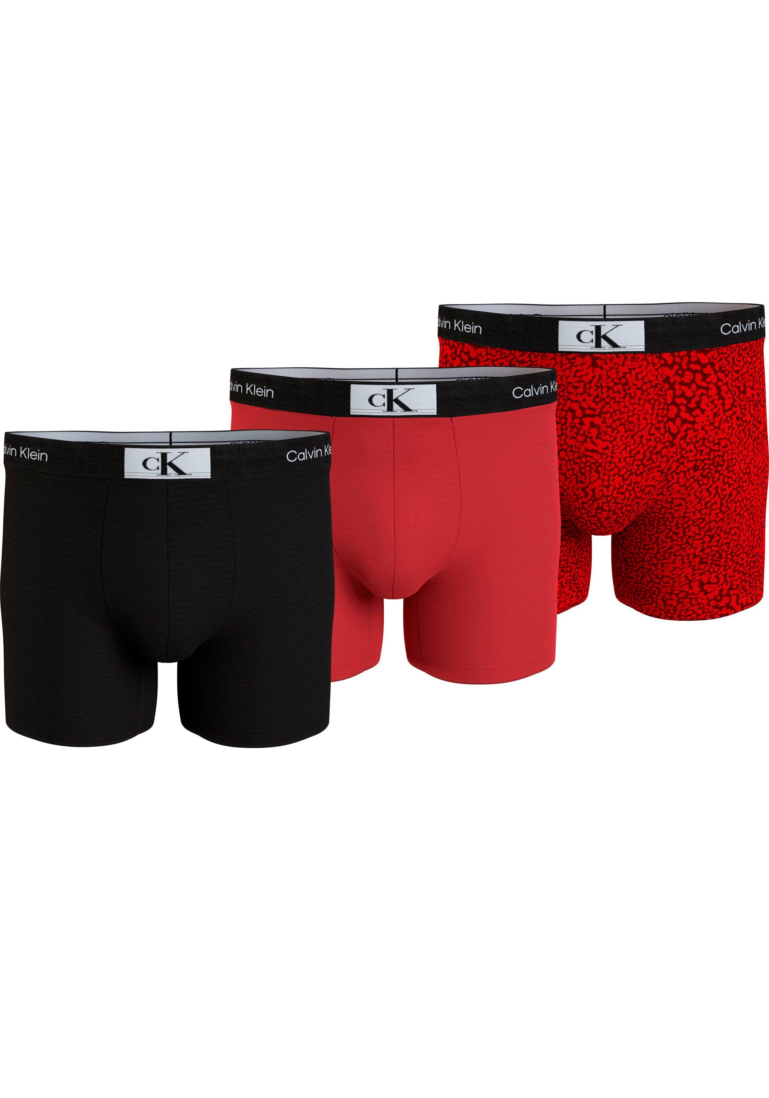 BOXER 3-St., Calvin BRIEF 3er-Pack) Boxer Klein (Packung, Logo-Elastikbund Underwear mit 3PK